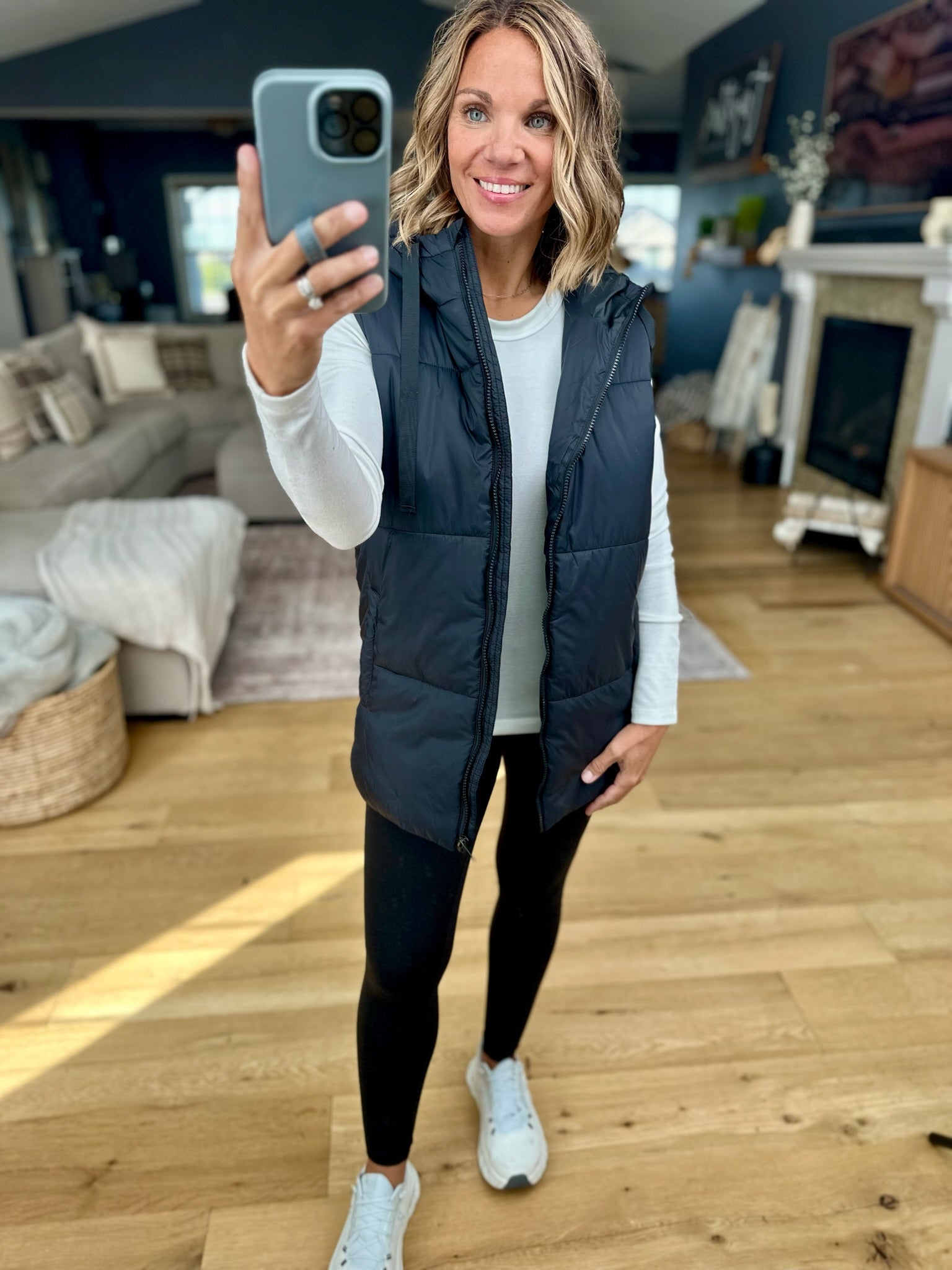 Best Around Hooded Vest-Mono B-Anna Kaytes Boutique, Women's Fashion Boutique in Grinnell, Iowa