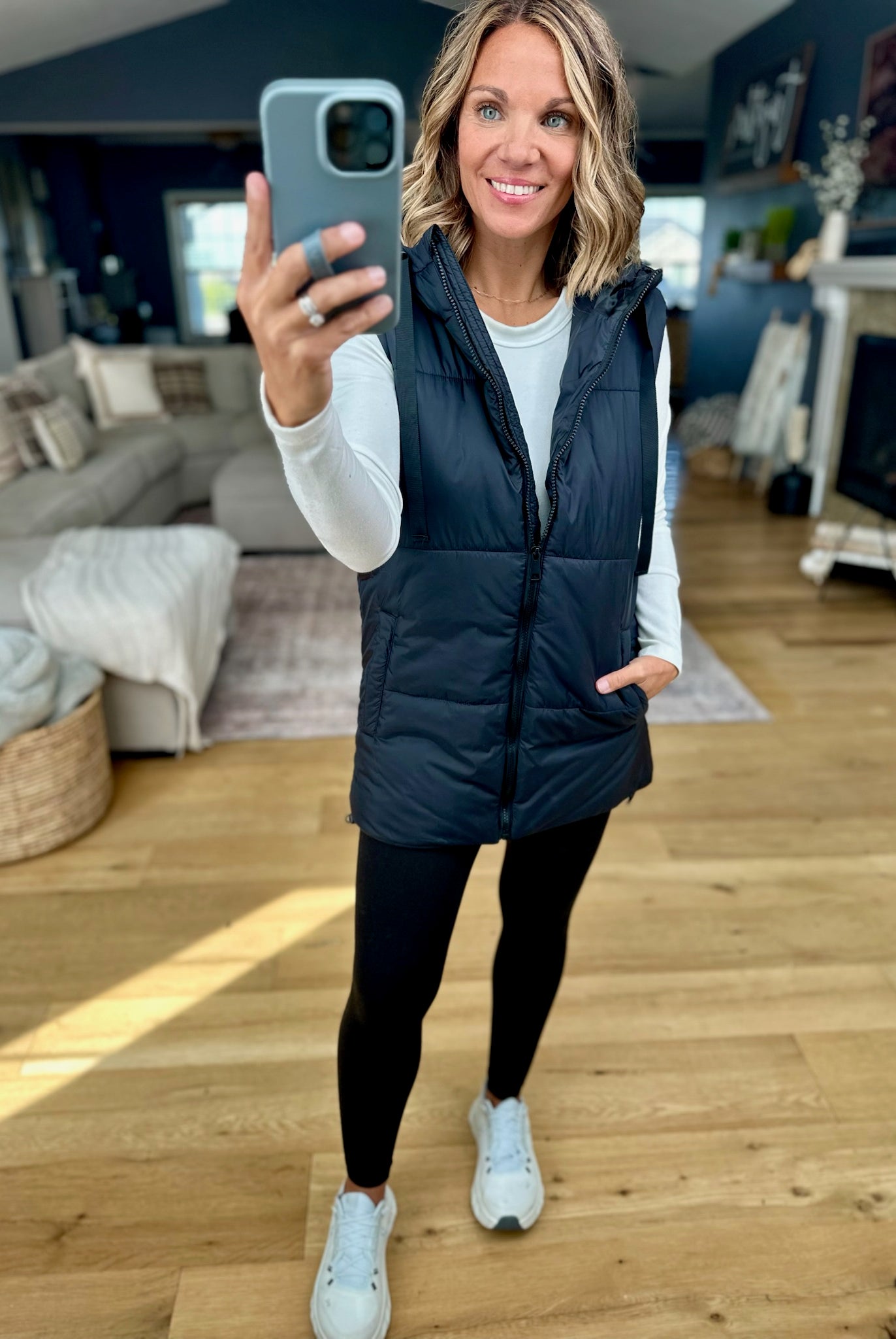 Best Around Hooded Vest-Mono B-Anna Kaytes Boutique, Women's Fashion Boutique in Grinnell, Iowa