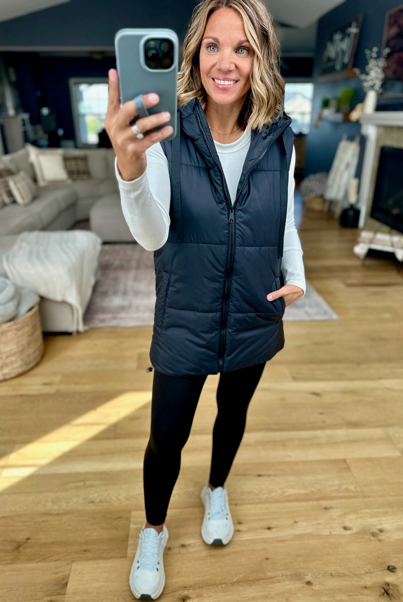 Best Around Hooded Vest-Mono B-Anna Kaytes Boutique, Women's Fashion Boutique in Grinnell, Iowa