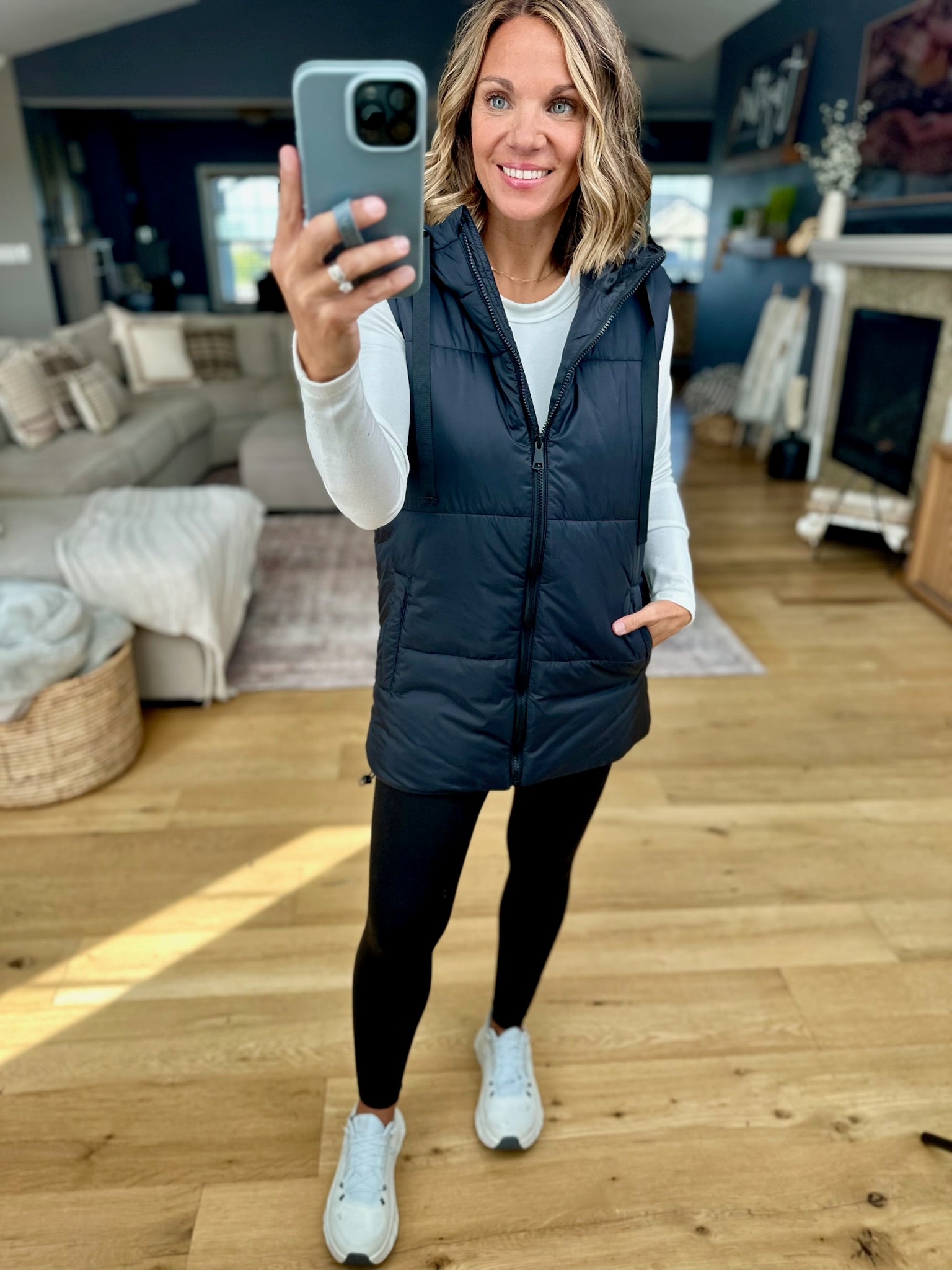 Best Around Hooded Vest-Mono B-Anna Kaytes Boutique, Women's Fashion Boutique in Grinnell, Iowa