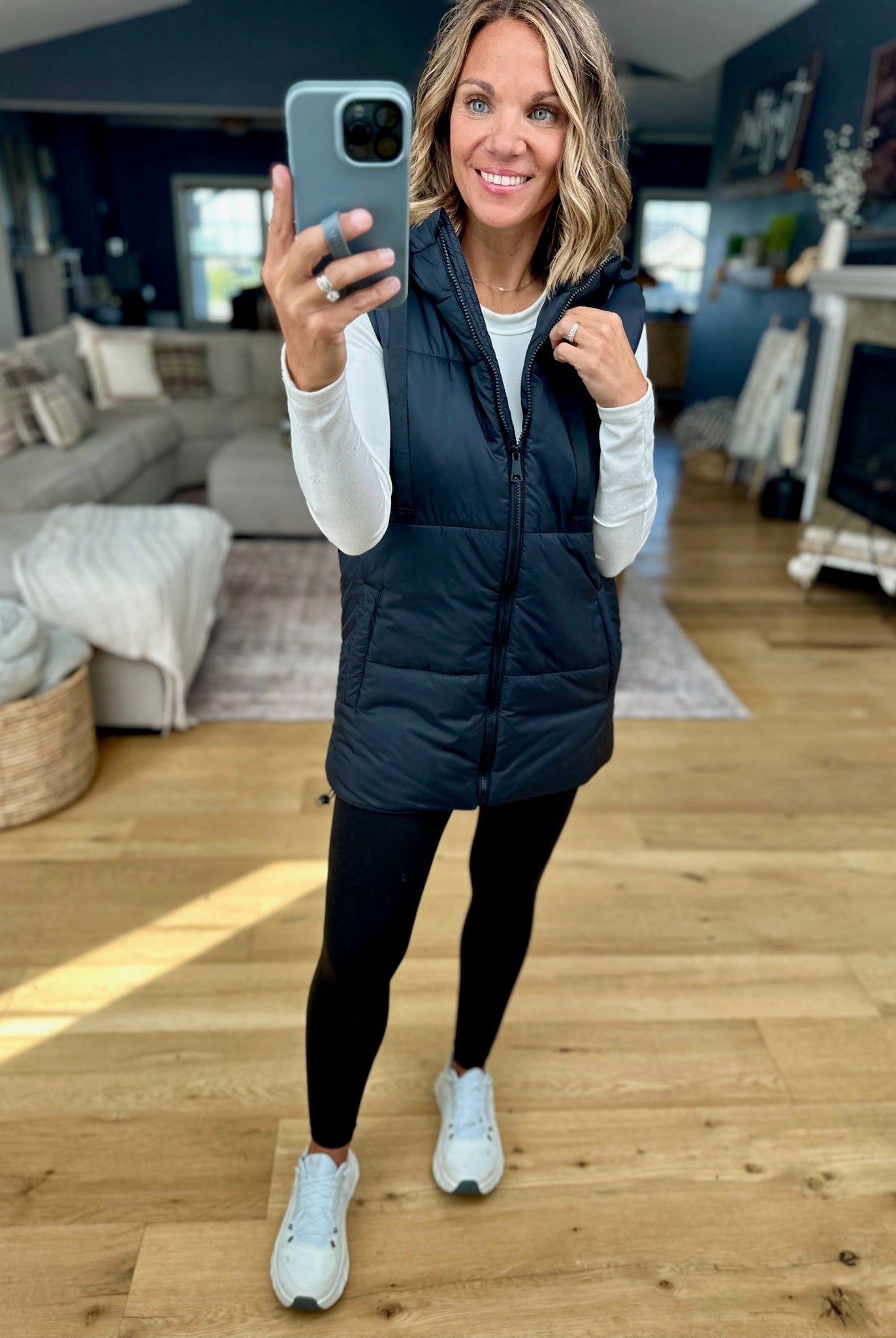 Best Around Hooded Vest-Mono B-Anna Kaytes Boutique, Women's Fashion Boutique in Grinnell, Iowa