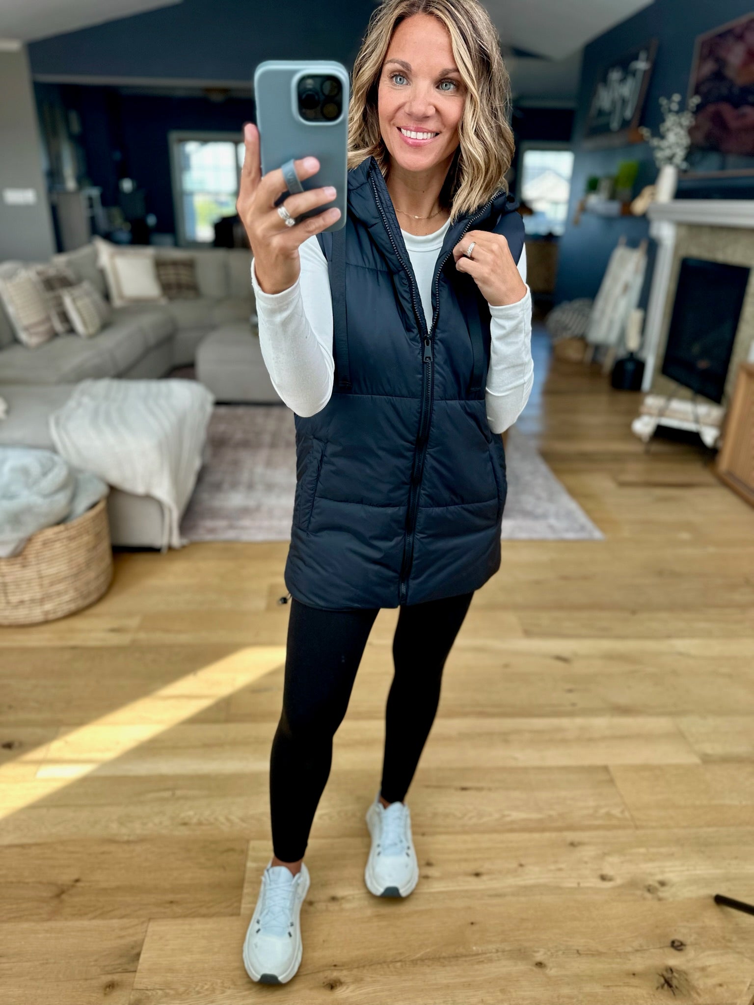 Best Around Hooded Vest-Mono B-Anna Kaytes Boutique, Women's Fashion Boutique in Grinnell, Iowa