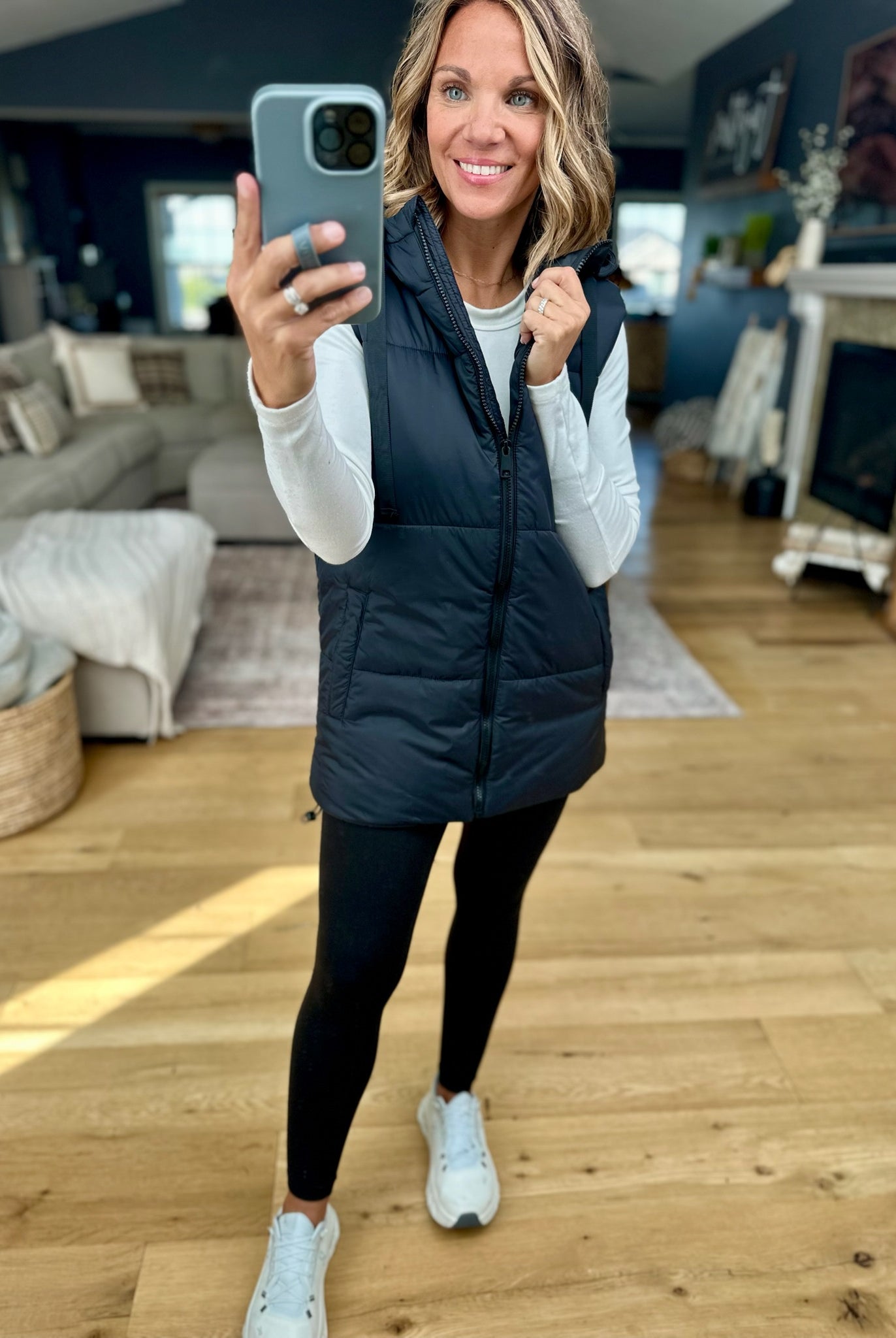 Best Around Hooded Vest-Mono B-Anna Kaytes Boutique, Women's Fashion Boutique in Grinnell, Iowa