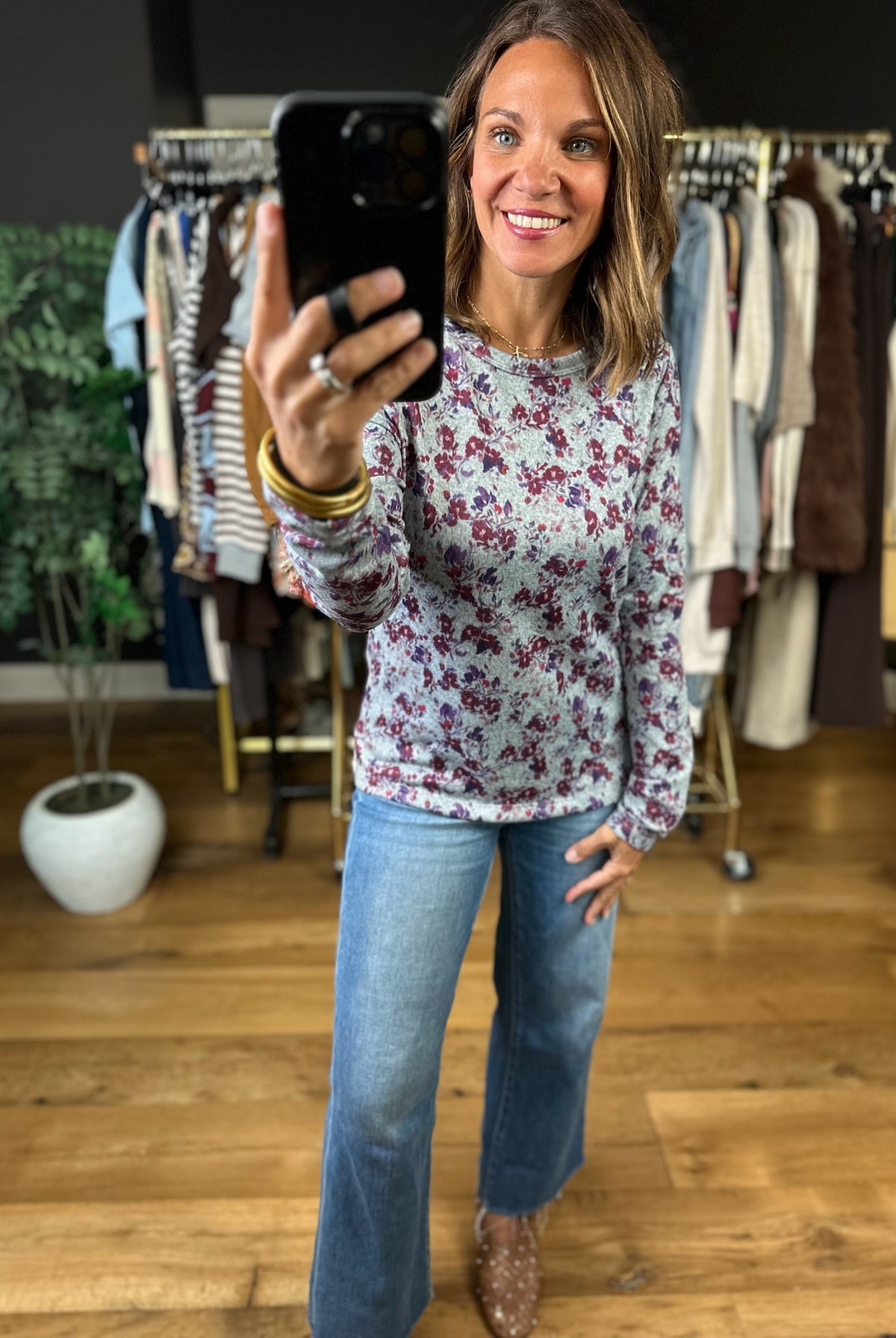 Sweet Symphony Floral Long Sleeve Top-Long Sleeves-Staccato-Anna Kaytes Boutique, Women's Fashion Boutique in Grinnell, Iowa