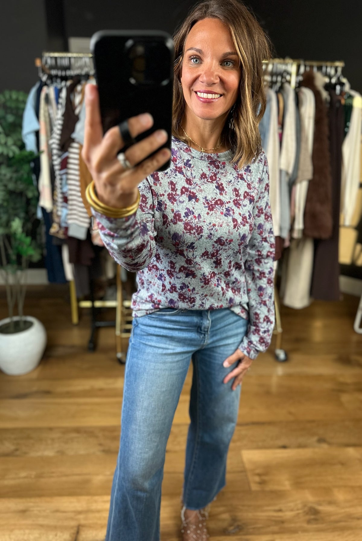 Sweet Symphony Floral Long Sleeve Top-Long Sleeves-Staccato-Anna Kaytes Boutique, Women's Fashion Boutique in Grinnell, Iowa
