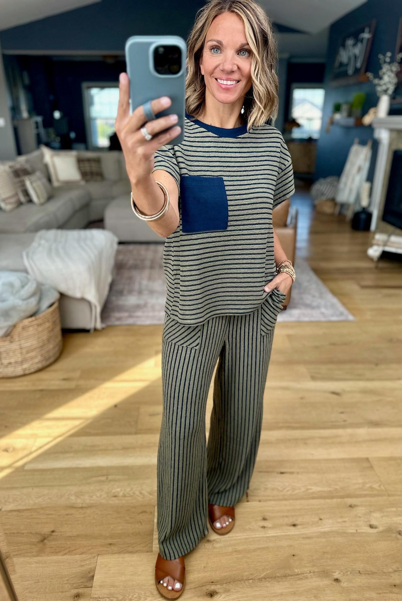 **How Sure Striped Pocket 2-Piece Set-Eesome-Anna Kaytes Boutique, Women's Fashion Boutique in Grinnell, Iowa