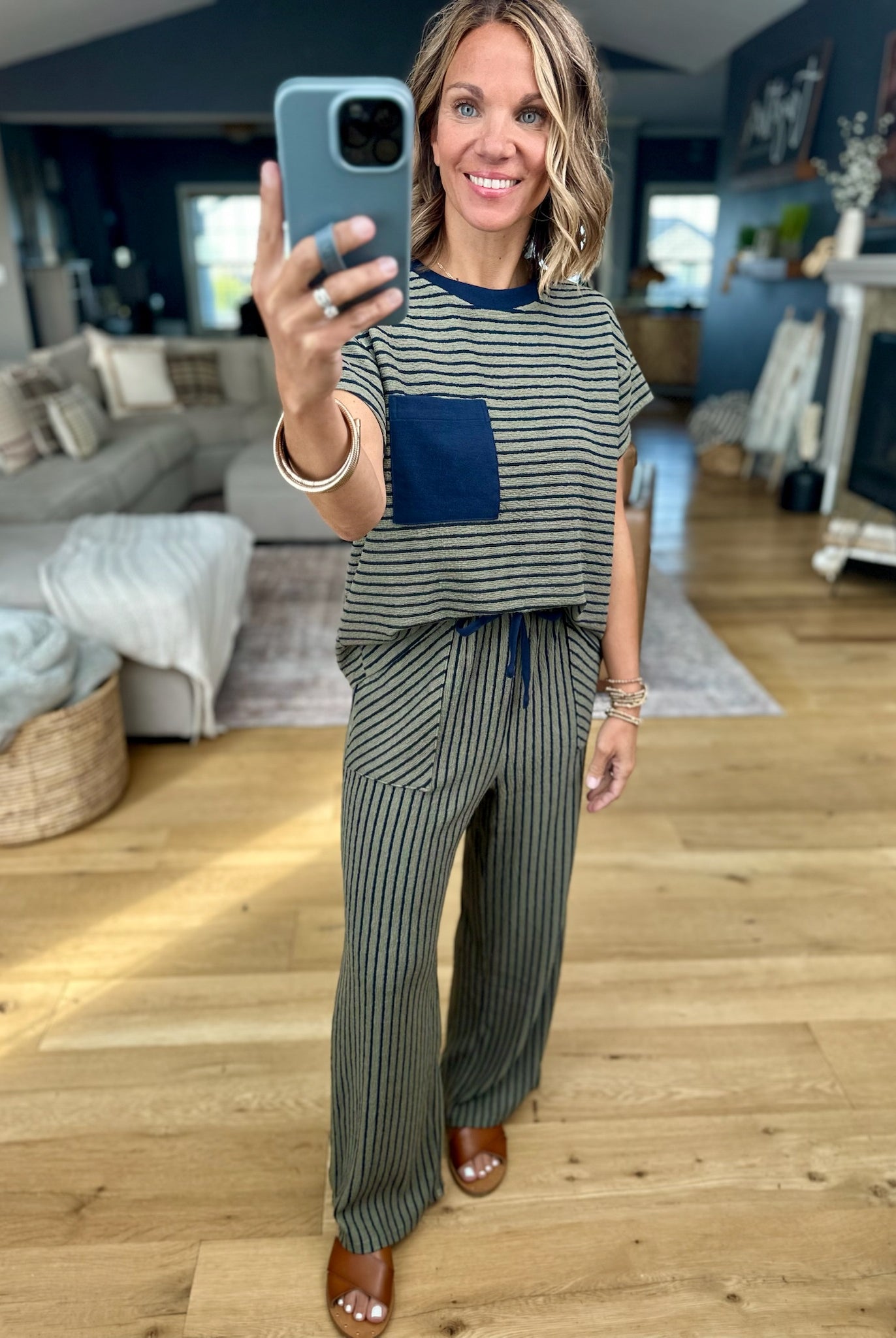 **How Sure Striped Pocket 2-Piece Set-Eesome-Anna Kaytes Boutique, Women's Fashion Boutique in Grinnell, Iowa