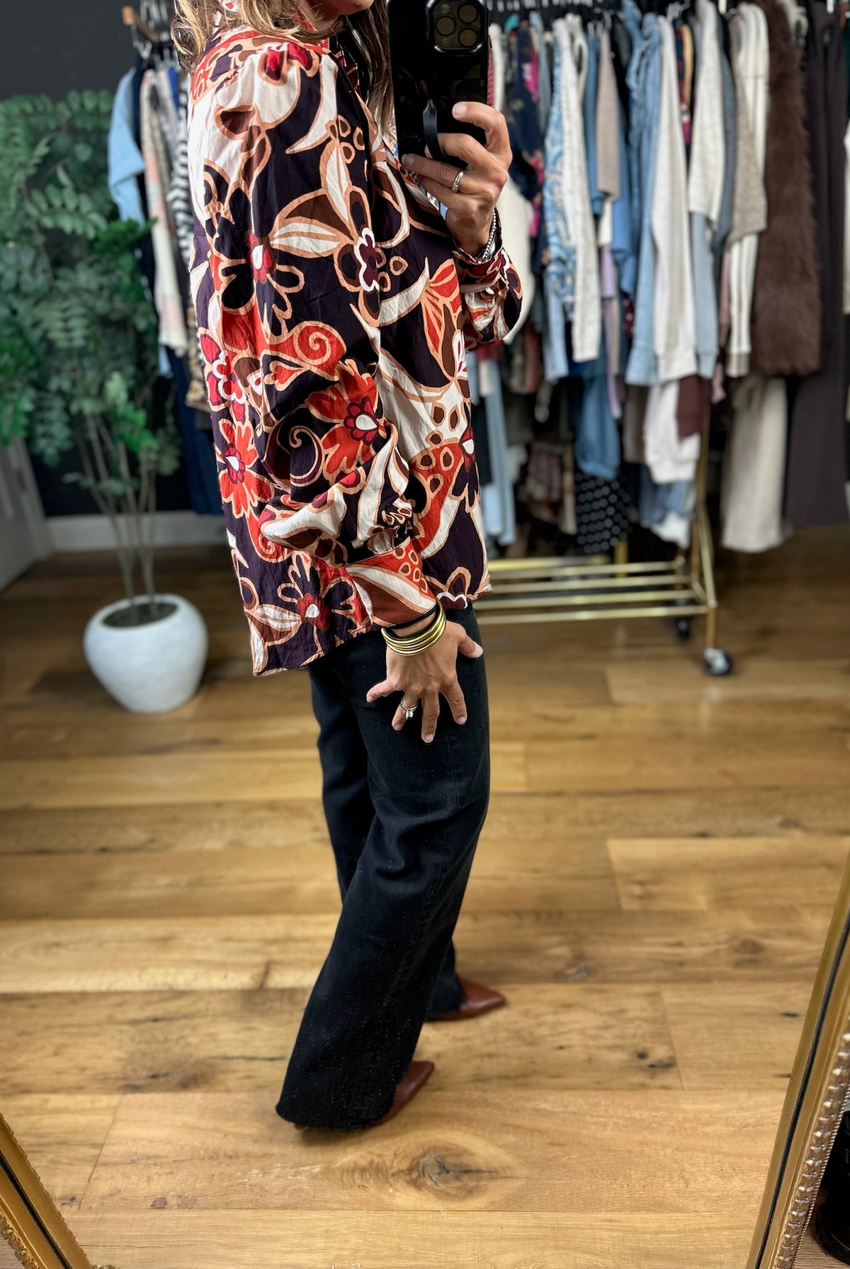 Begging You Patterned Top-Long Sleeves-Fate-Anna Kaytes Boutique, Women's Fashion Boutique in Grinnell, Iowa