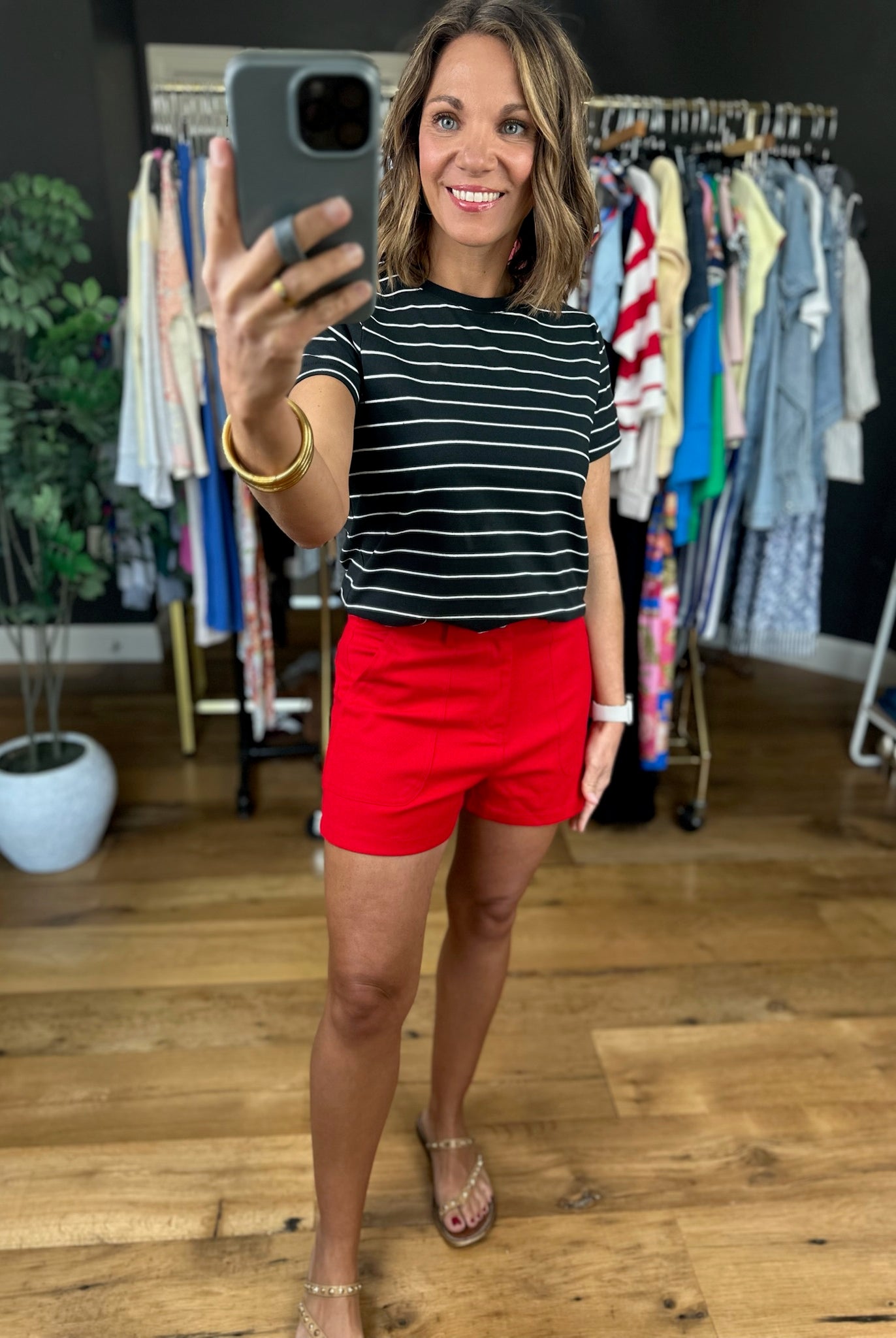 The Asher Striped Tee-Short Sleeves-Thread & Supply-Anna Kaytes Boutique, Women's Fashion Boutique in Grinnell, Iowa