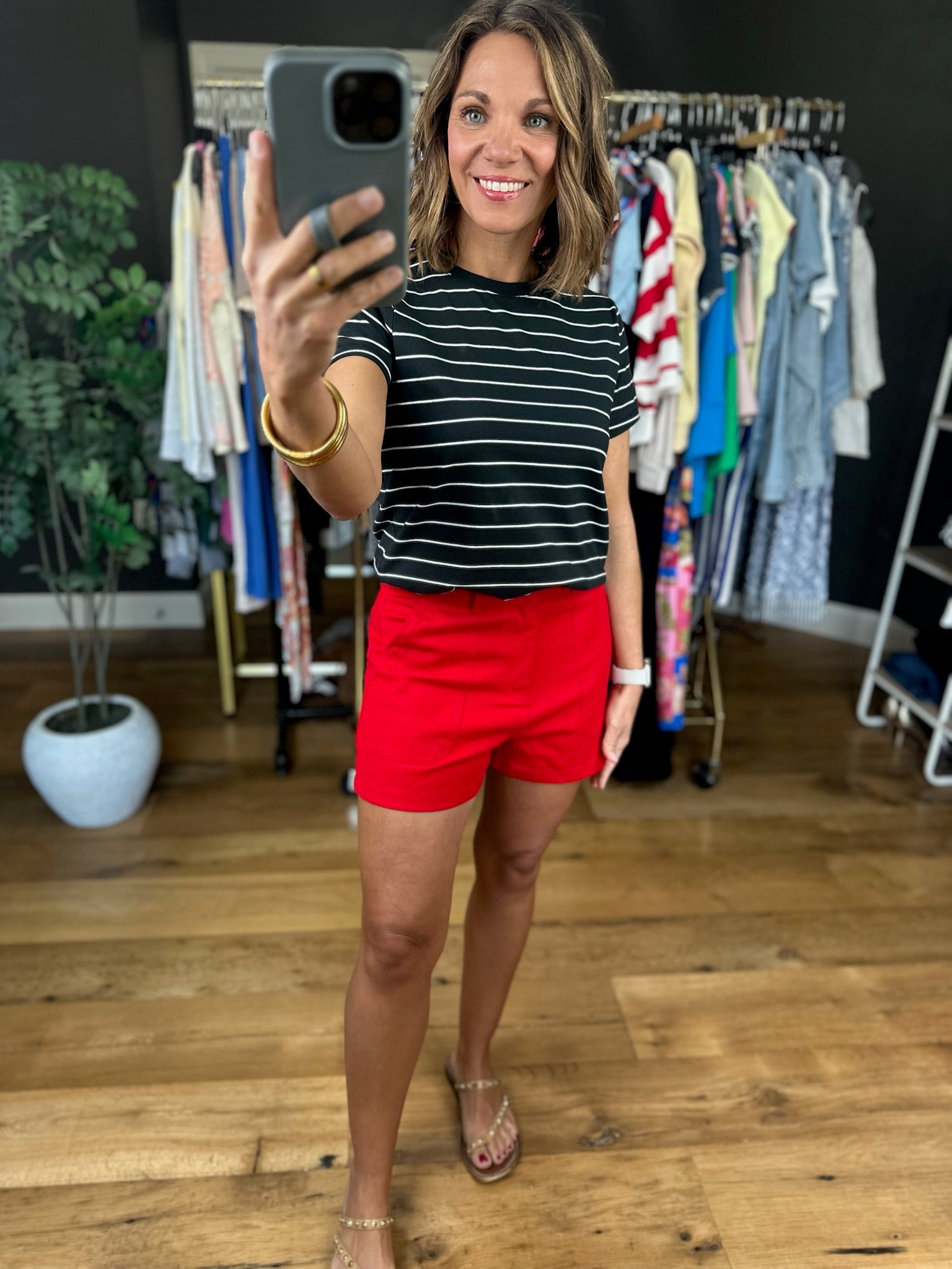 The Asher Striped Tee-Short Sleeves-Thread & Supply-Anna Kaytes Boutique, Women's Fashion Boutique in Grinnell, Iowa