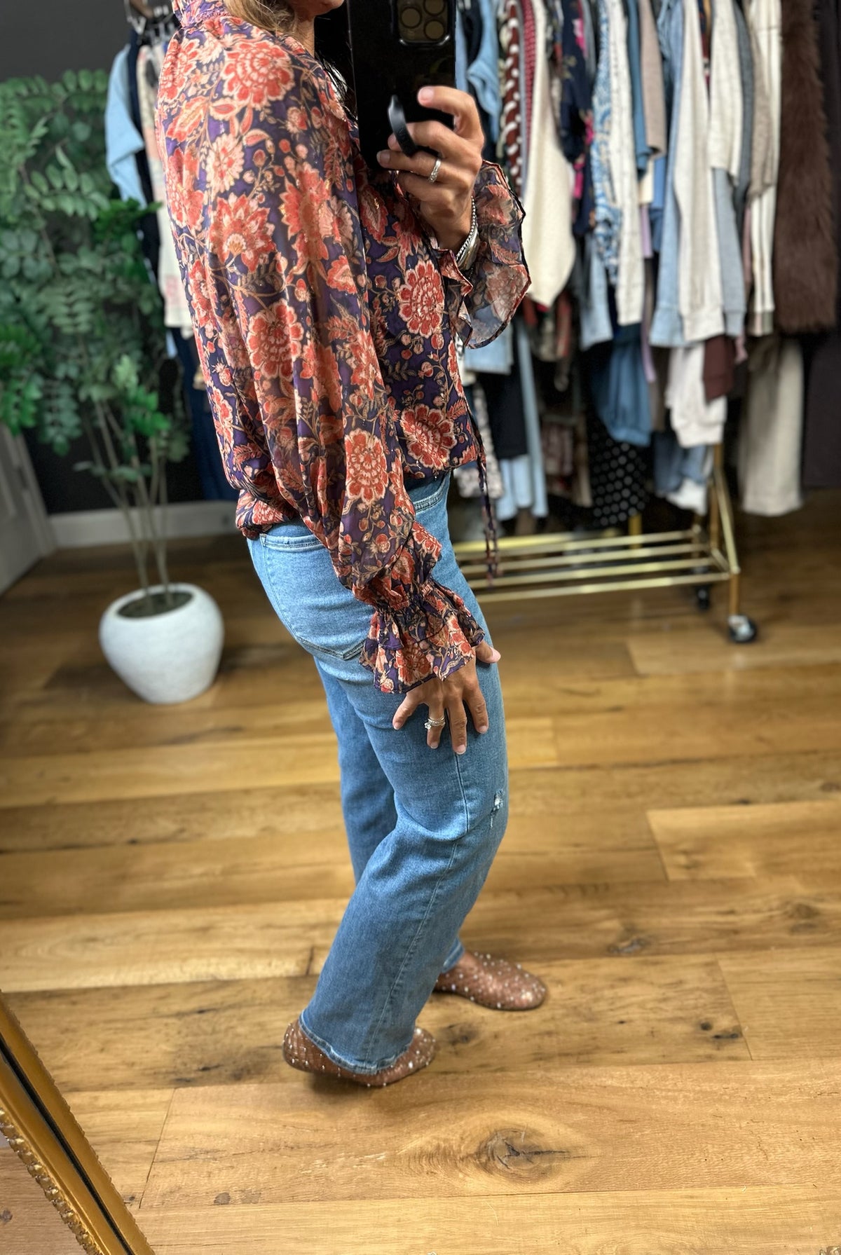 Wander Away Floral Long Sleeve Top-Long Sleeves-Fate-Anna Kaytes Boutique, Women's Fashion Boutique in Grinnell, Iowa