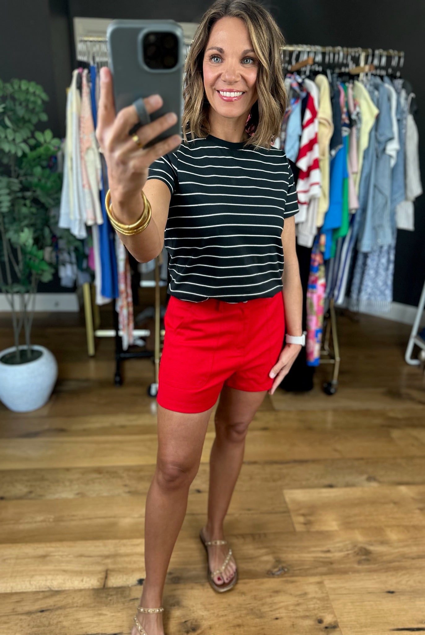 The Asher Striped Tee-Short Sleeves-Thread & Supply-Anna Kaytes Boutique, Women's Fashion Boutique in Grinnell, Iowa