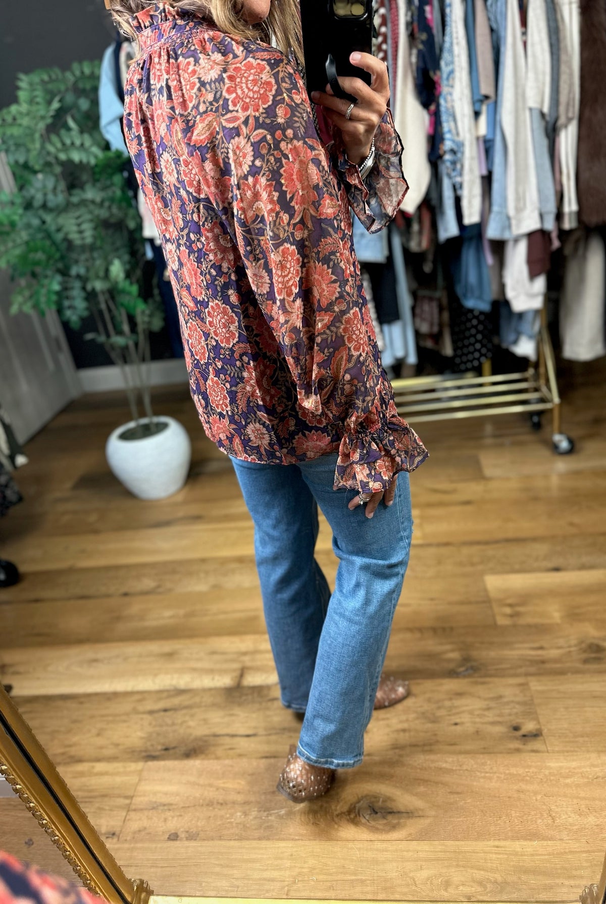 Wander Away Floral Long Sleeve Top-Long Sleeves-Fate-Anna Kaytes Boutique, Women's Fashion Boutique in Grinnell, Iowa