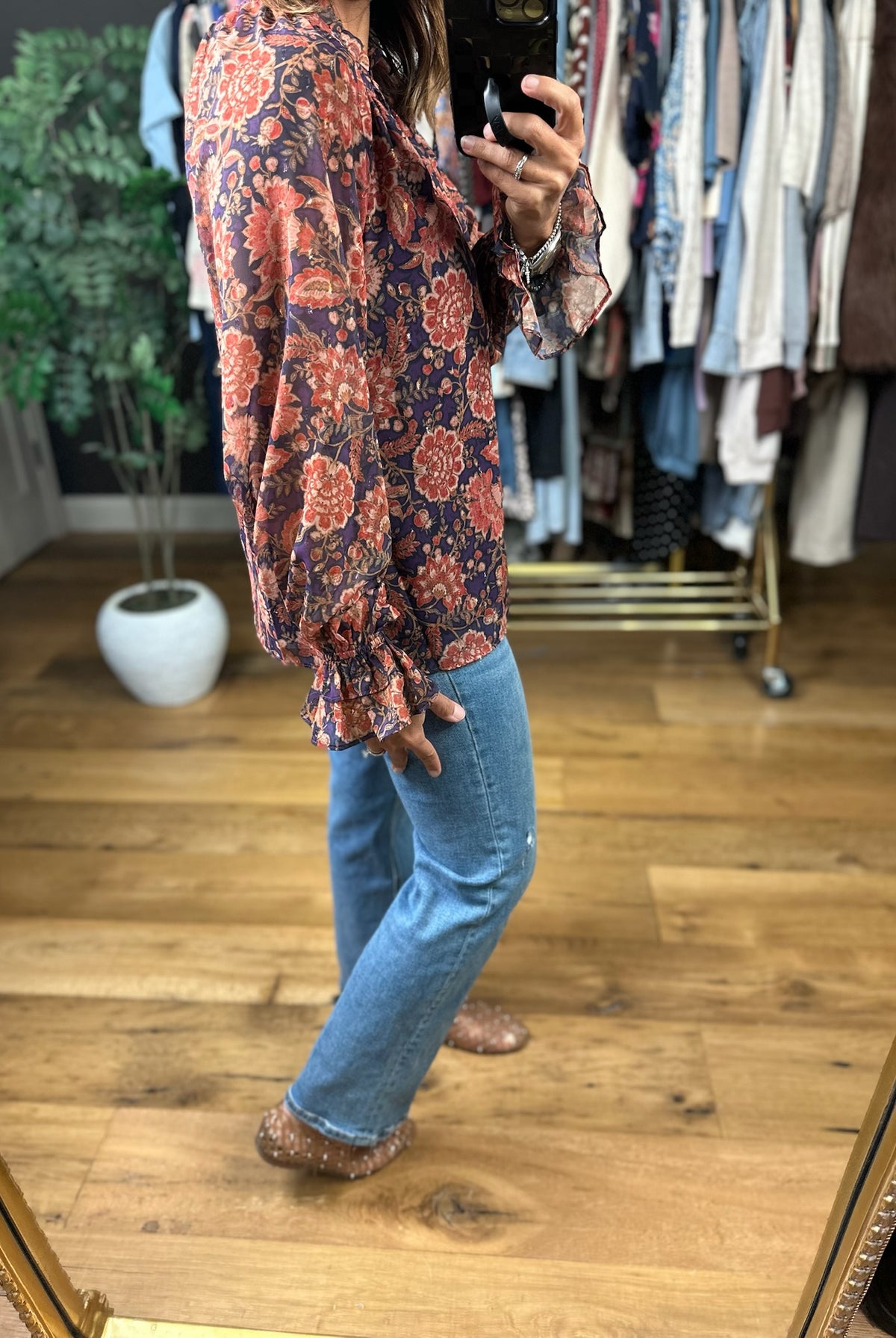 Wander Away Floral Long Sleeve Top-Long Sleeves-Fate-Anna Kaytes Boutique, Women's Fashion Boutique in Grinnell, Iowa