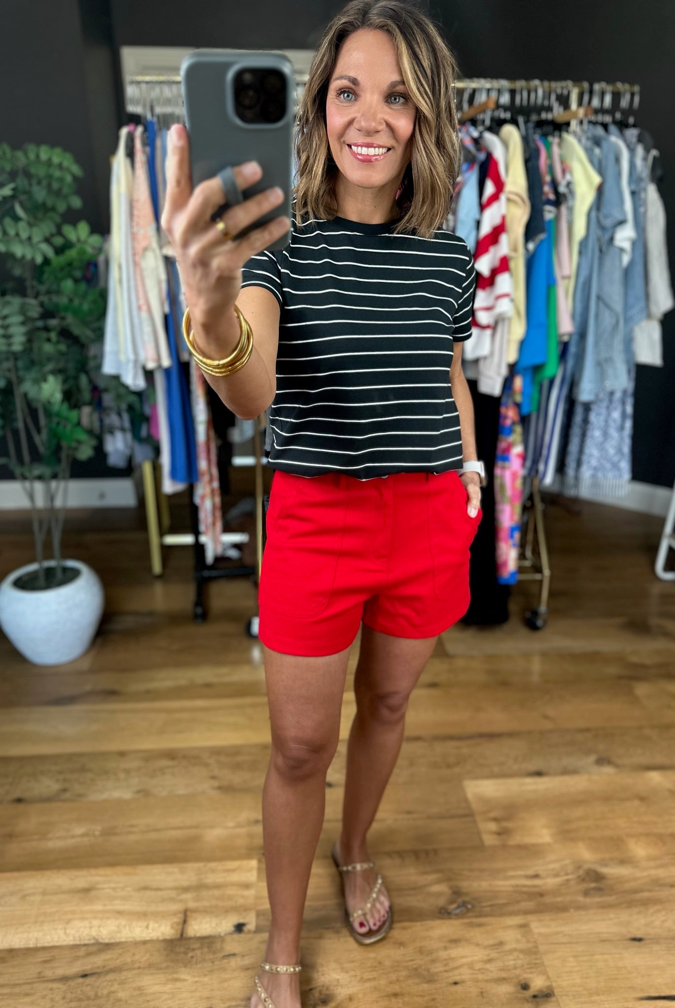 The Asher Striped Tee-Short Sleeves-Thread & Supply-Anna Kaytes Boutique, Women's Fashion Boutique in Grinnell, Iowa