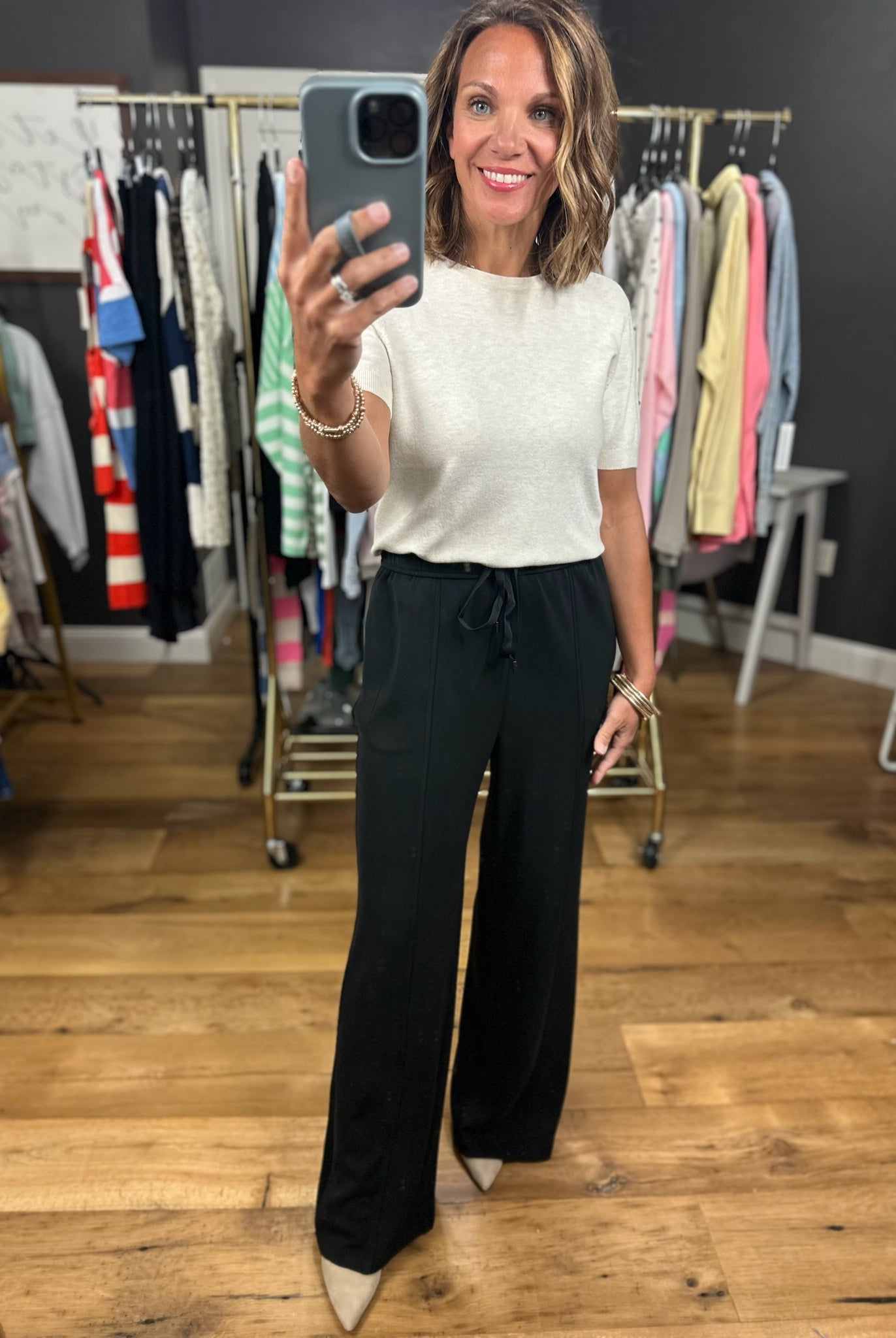 Good Impression Pocket Wide-Leg Pant-Pants-Skies Are Blue-Anna Kaytes Boutique, Women's Fashion Boutique in Grinnell, Iowa