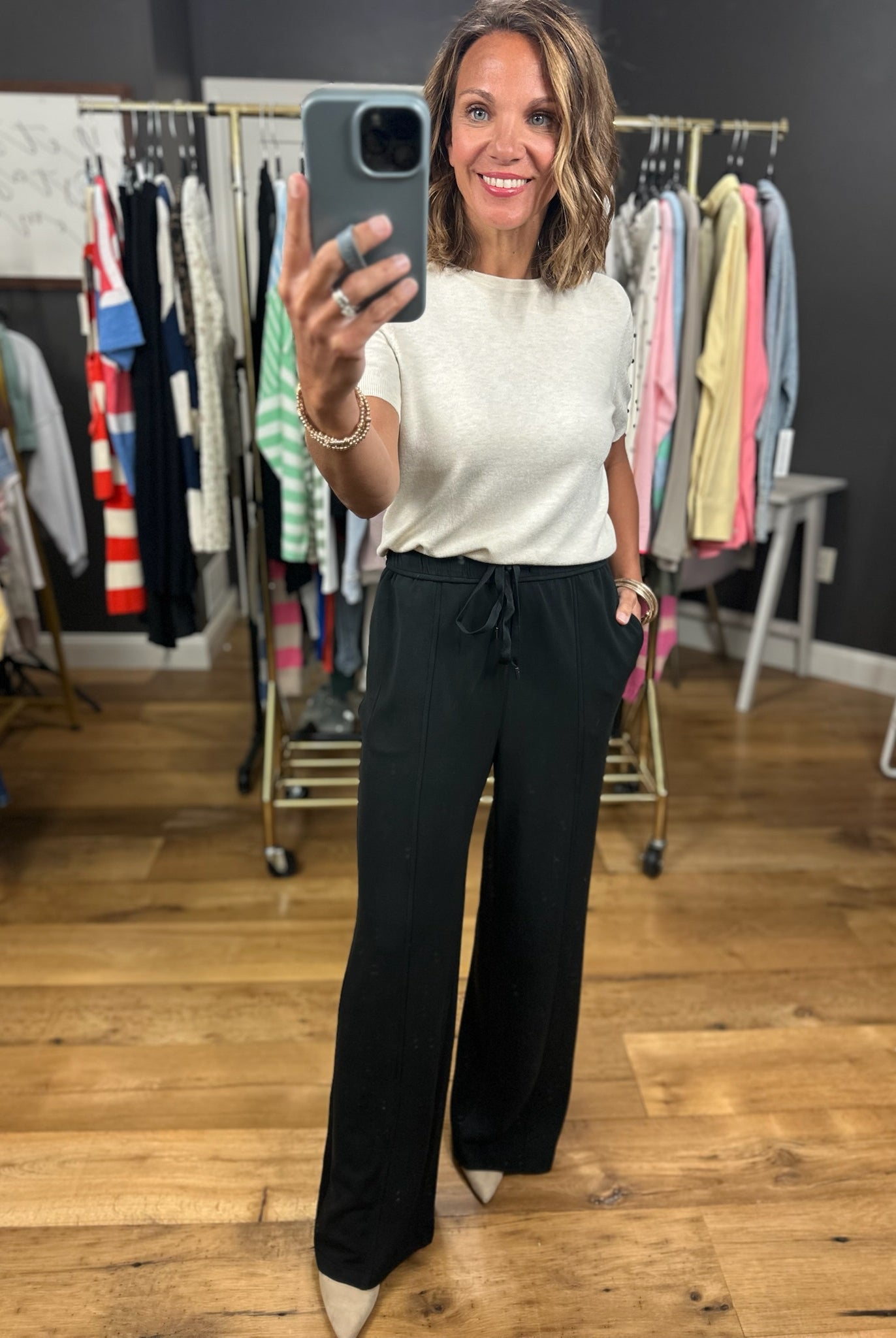 Good Impression Pocket Wide-Leg Pant-Pants-Skies Are Blue-Anna Kaytes Boutique, Women's Fashion Boutique in Grinnell, Iowa