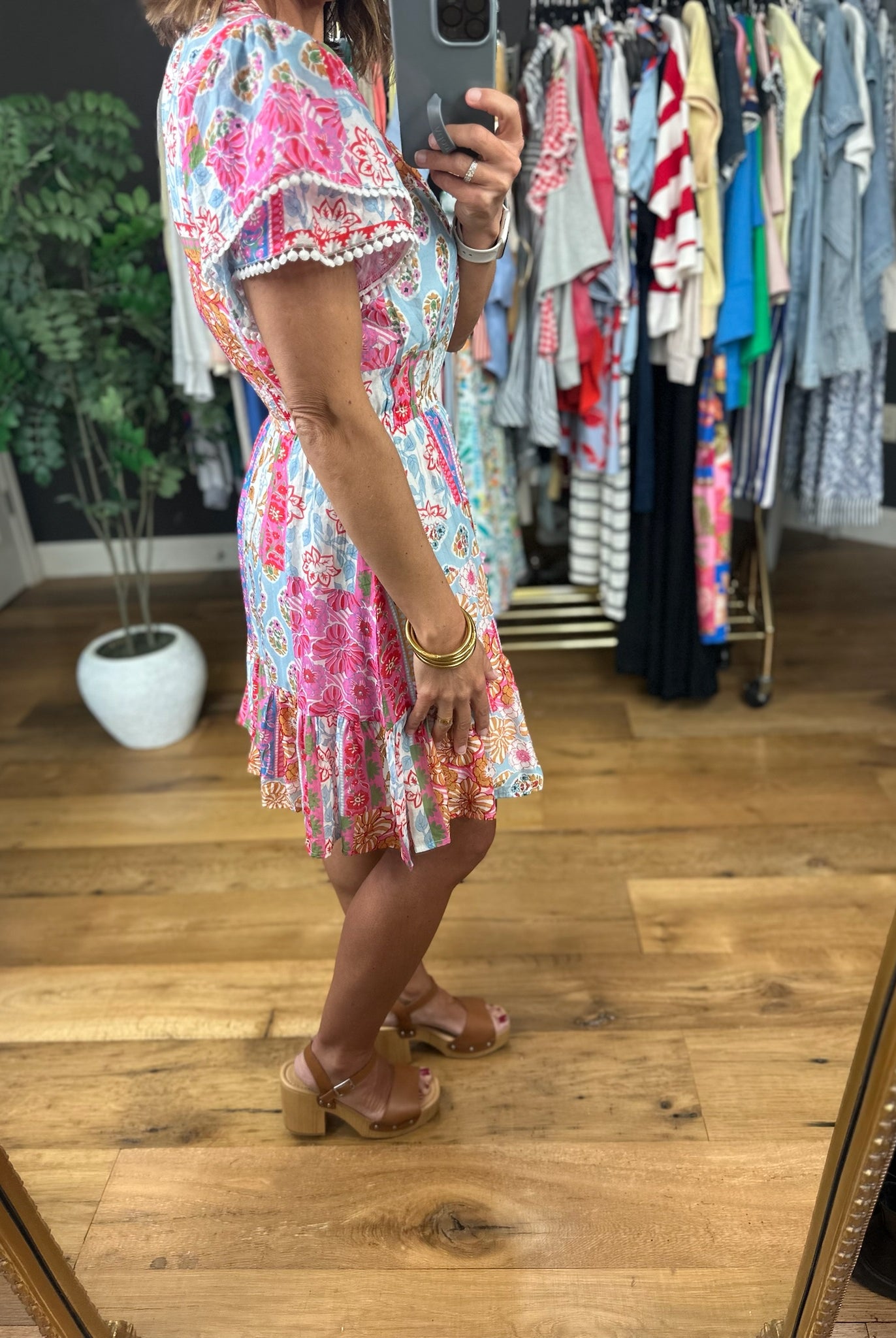On My Side Patchwork Dress-Dresses-ee:some-Anna Kaytes Boutique, Women's Fashion Boutique in Grinnell, Iowa
