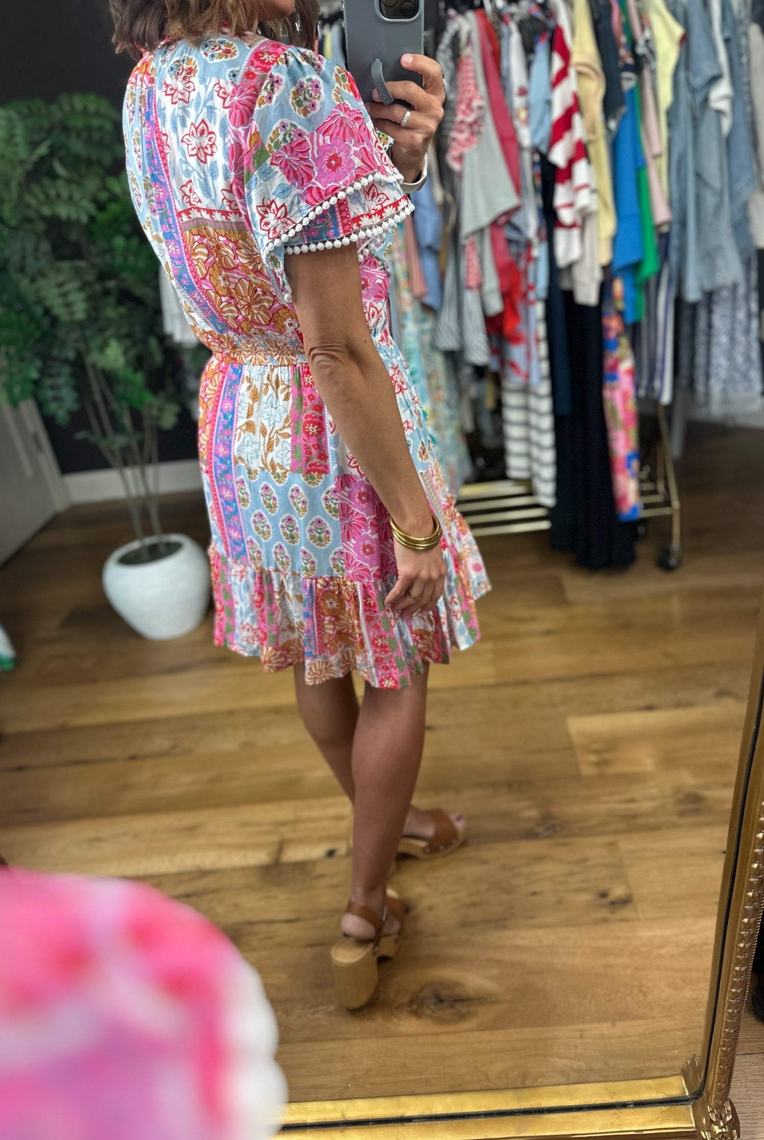 On My Side Patchwork Dress-Dresses-ee:some-Anna Kaytes Boutique, Women's Fashion Boutique in Grinnell, Iowa