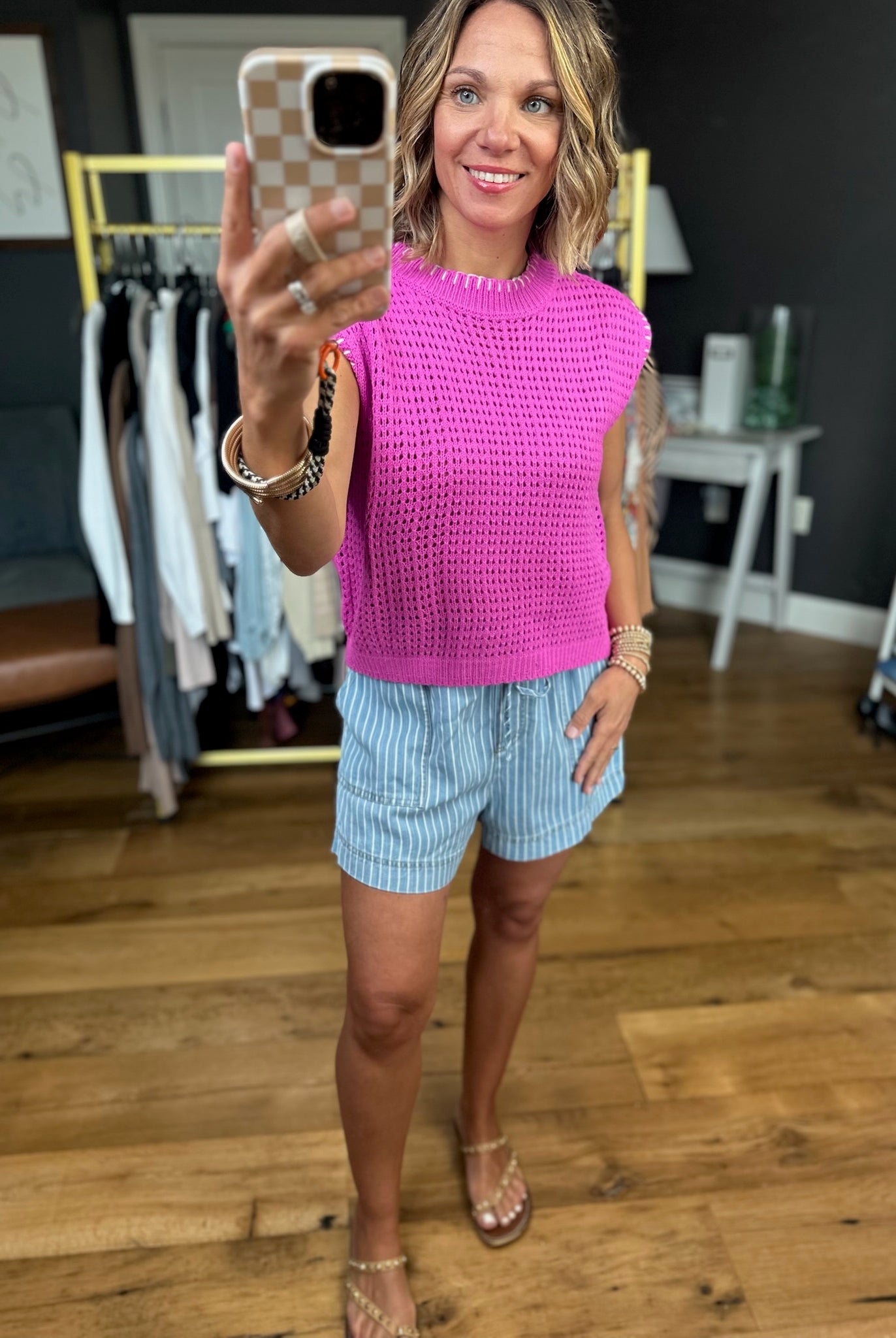 **First Time Feeling Knit Top - Fuschia-La Miel-Anna Kaytes Boutique, Women's Fashion Boutique in Grinnell, Iowa