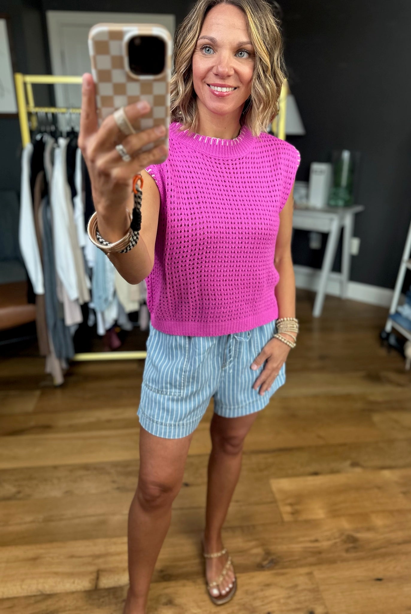 **First Time Feeling Knit Top - Fuschia-La Miel-Anna Kaytes Boutique, Women's Fashion Boutique in Grinnell, Iowa