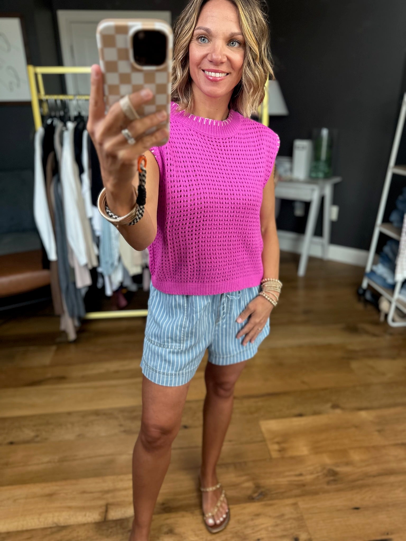 **First Time Feeling Knit Top - Fuschia-La Miel-Anna Kaytes Boutique, Women's Fashion Boutique in Grinnell, Iowa