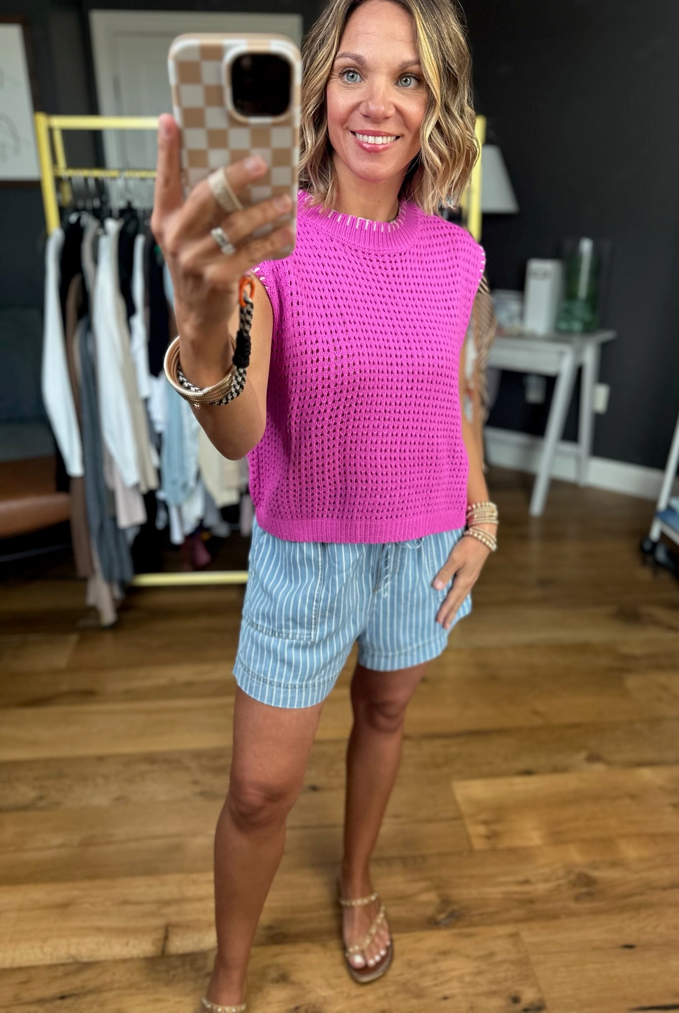 **First Time Feeling Knit Top - Fuschia-La Miel-Anna Kaytes Boutique, Women's Fashion Boutique in Grinnell, Iowa