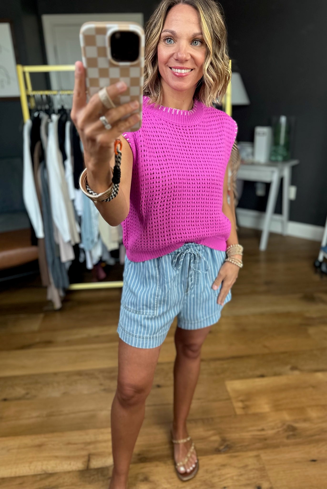 **First Time Feeling Knit Top - Fuschia-La Miel-Anna Kaytes Boutique, Women's Fashion Boutique in Grinnell, Iowa