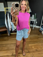 **First Time Feeling Knit Top - Fuschia-La Miel-Anna Kaytes Boutique, Women's Fashion Boutique in Grinnell, Iowa