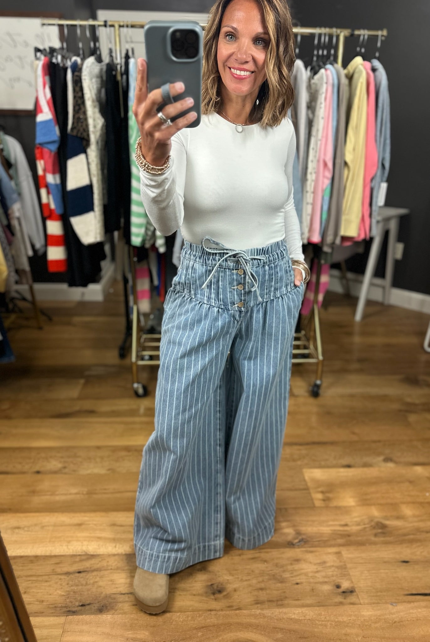 The Maya Wide-Leg Pant-Jeans-Anniewear-Anna Kaytes Boutique, Women's Fashion Boutique in Grinnell, Iowa