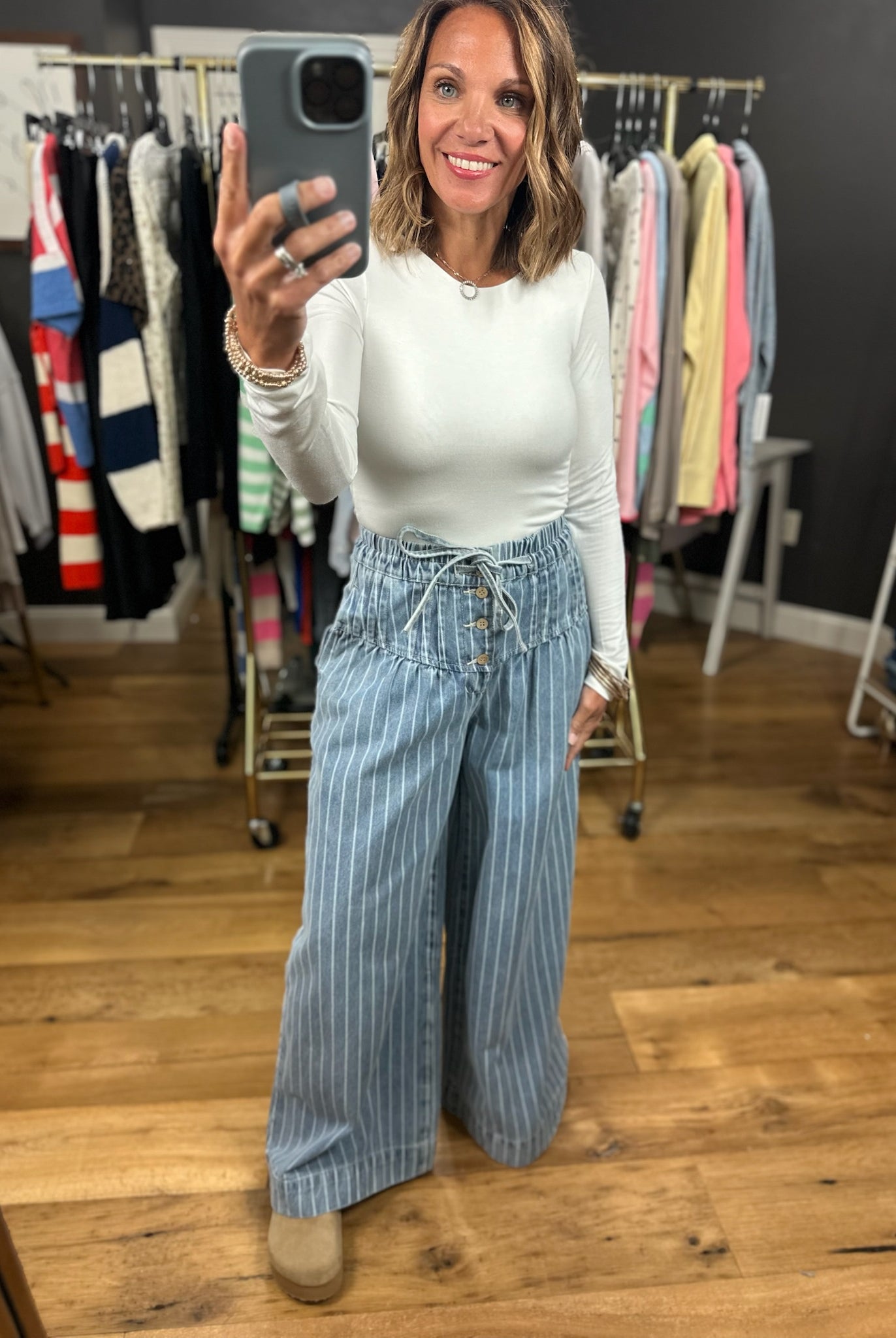 The Maya Wide-Leg Pant-Jeans-Anniewear-Anna Kaytes Boutique, Women's Fashion Boutique in Grinnell, Iowa