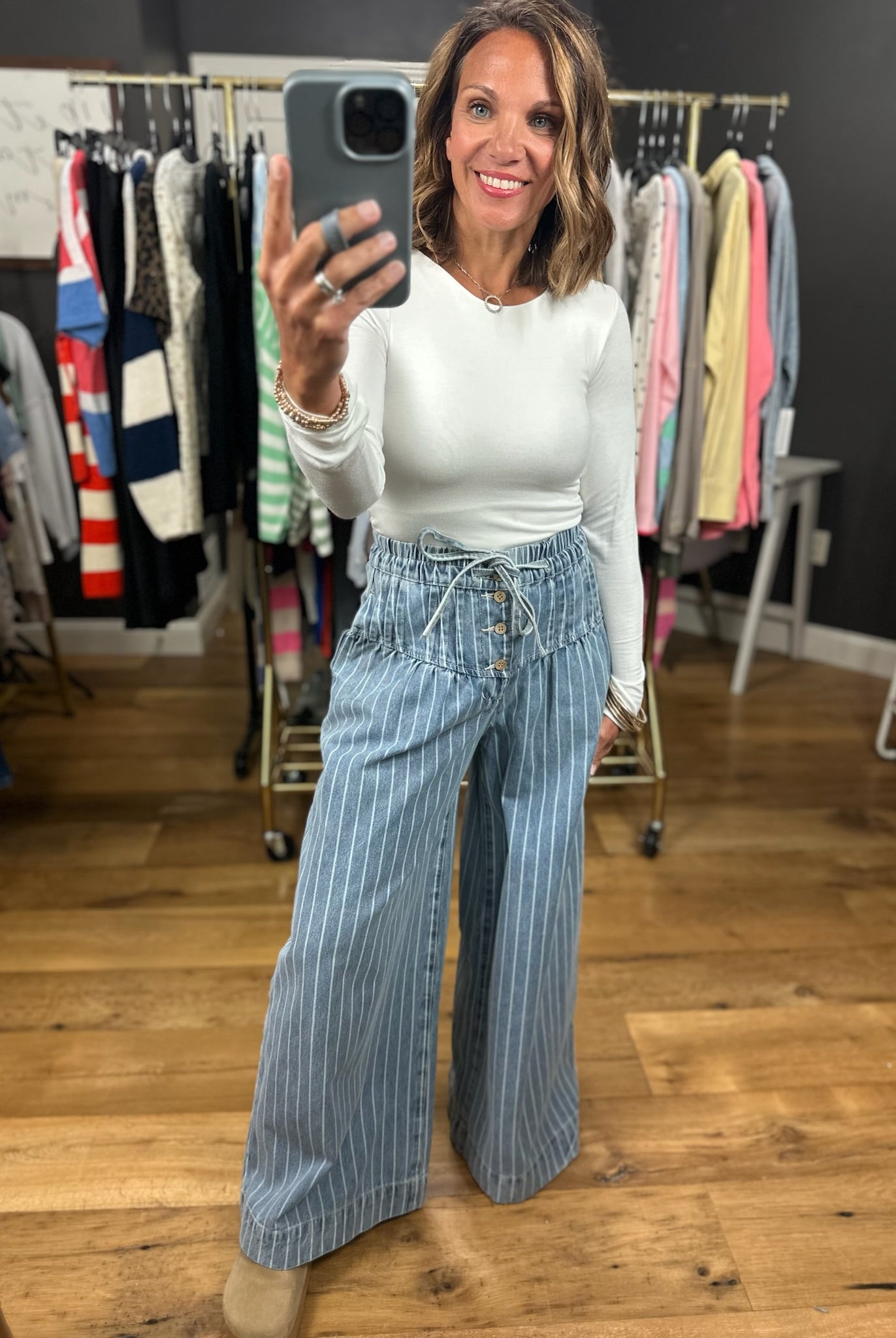 The Maya Wide-Leg Pant-Jeans-Anniewear-Anna Kaytes Boutique, Women's Fashion Boutique in Grinnell, Iowa