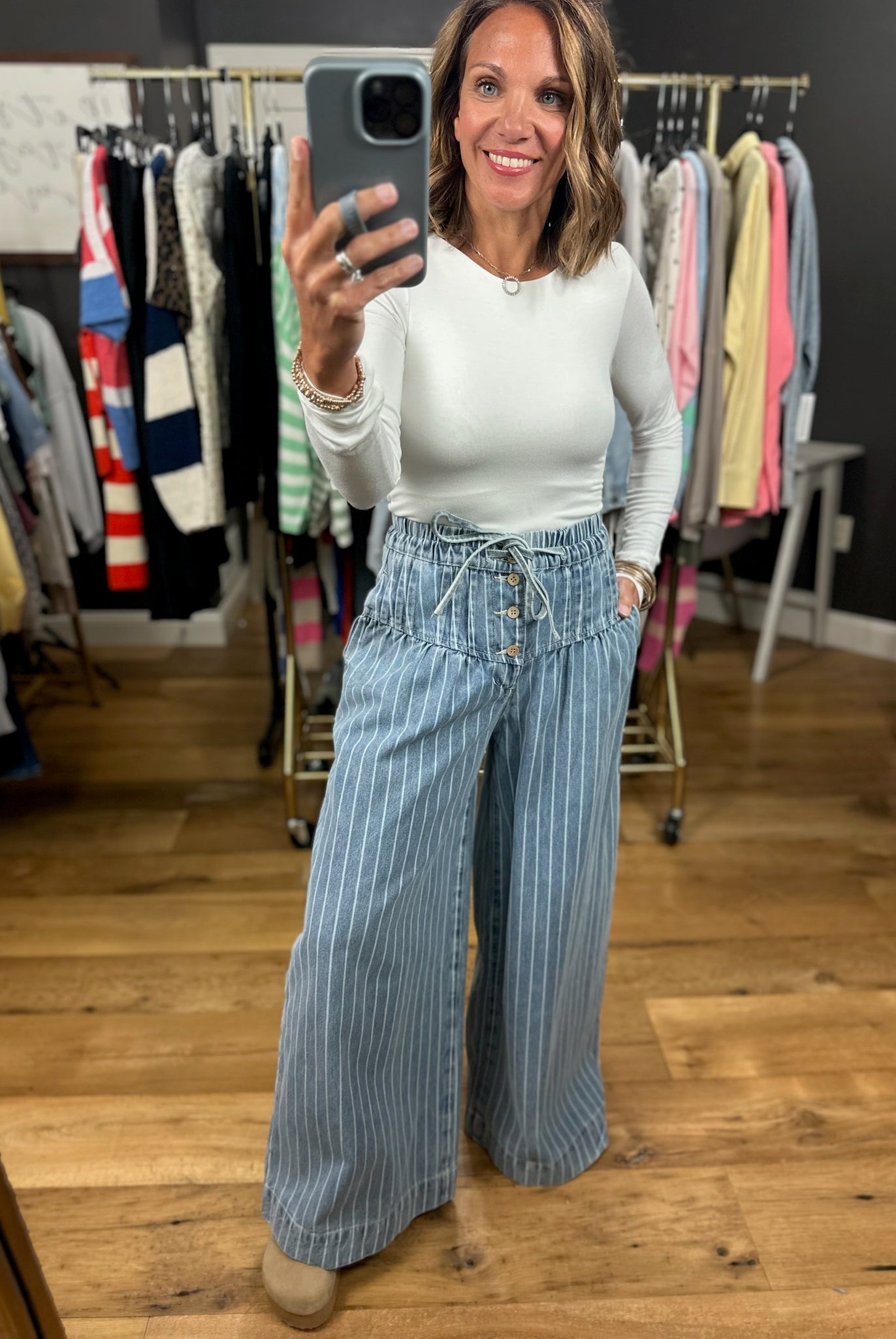 The Maya Wide-Leg Pant-Jeans-Anniewear-Anna Kaytes Boutique, Women's Fashion Boutique in Grinnell, Iowa