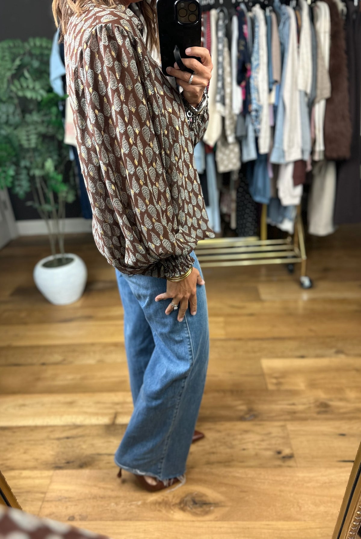 No Further Questions Button-Down Top-Long Sleeves-ee:some-Anna Kaytes Boutique, Women's Fashion Boutique in Grinnell, Iowa
