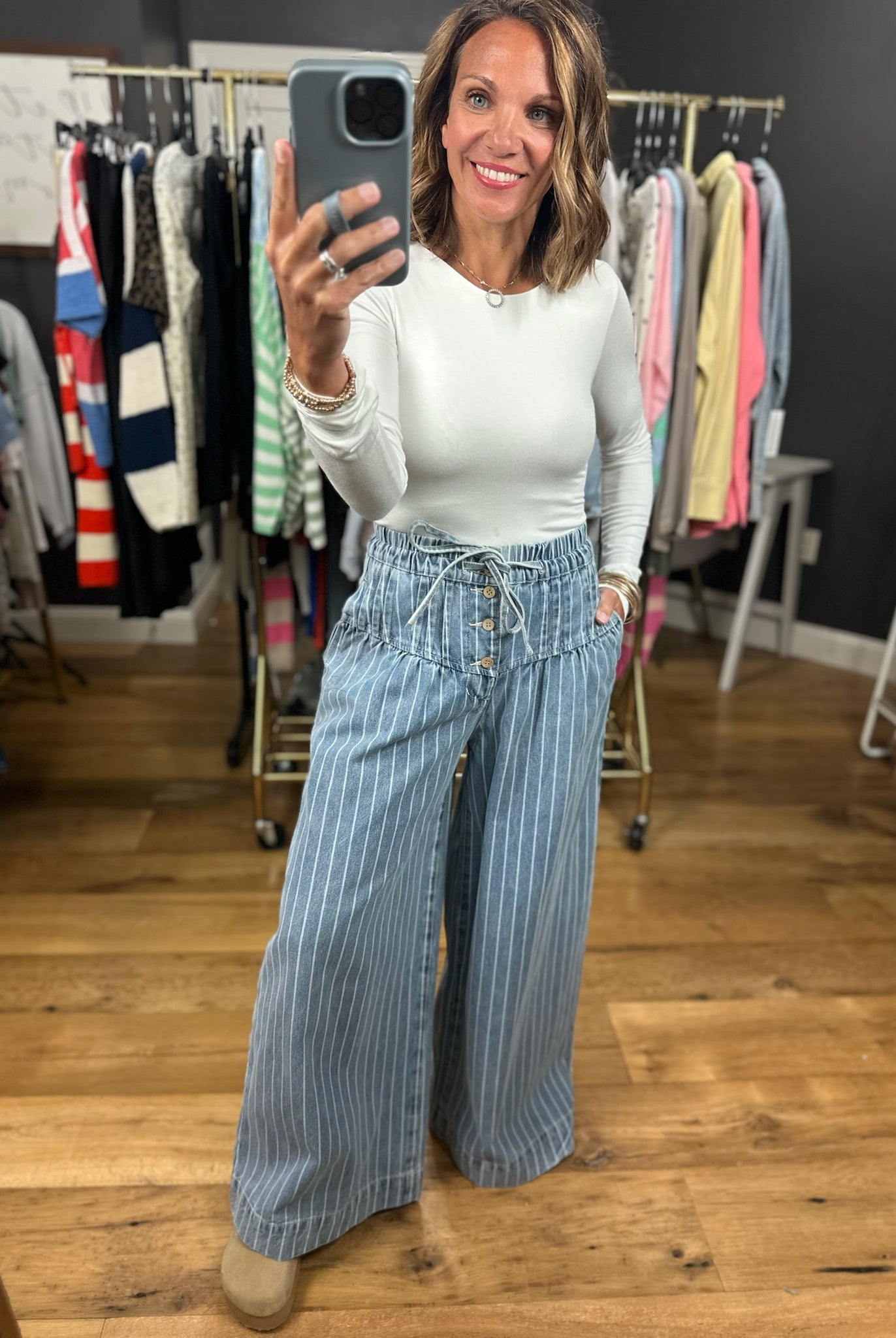The Maya Wide-Leg Pant-Jeans-Anniewear-Anna Kaytes Boutique, Women's Fashion Boutique in Grinnell, Iowa
