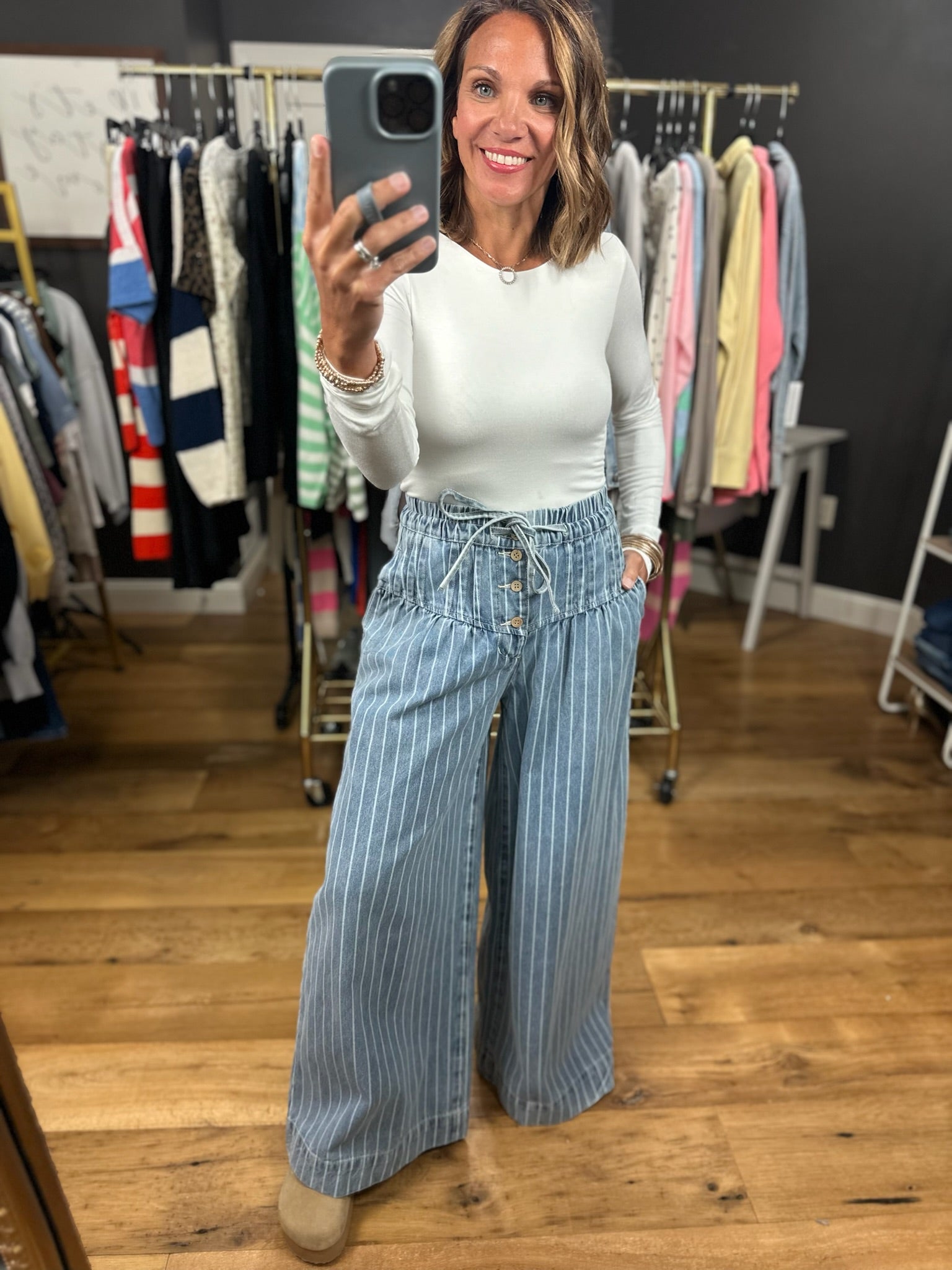 The Maya Wide-Leg Pant-Jeans-Anniewear-Anna Kaytes Boutique, Women's Fashion Boutique in Grinnell, Iowa