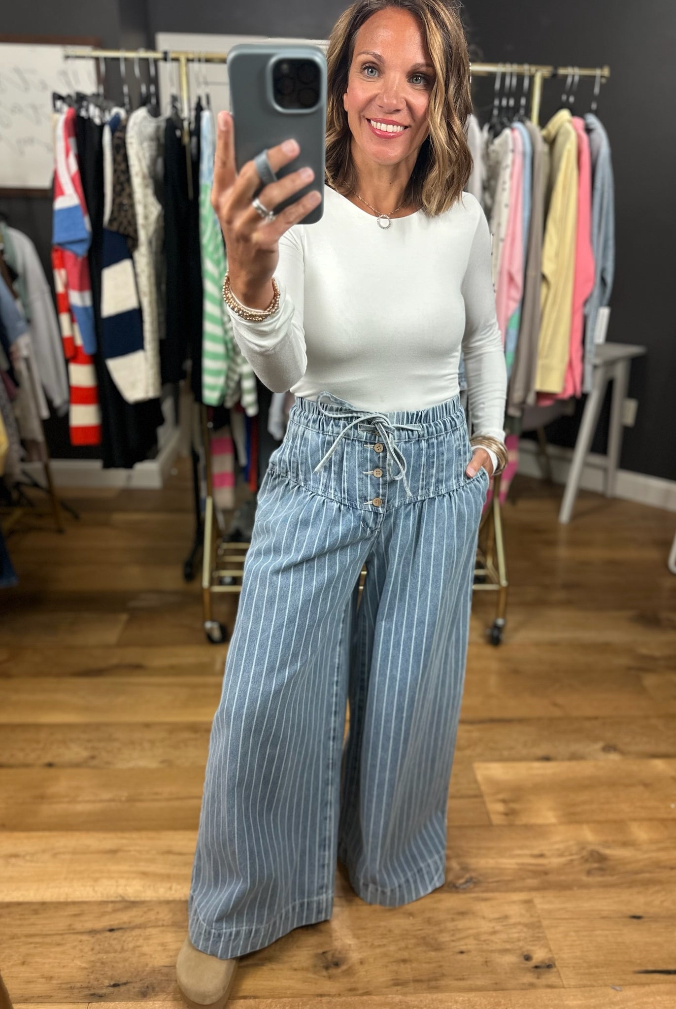 The Maya Wide-Leg Pant-Jeans-Anniewear-Anna Kaytes Boutique, Women's Fashion Boutique in Grinnell, Iowa