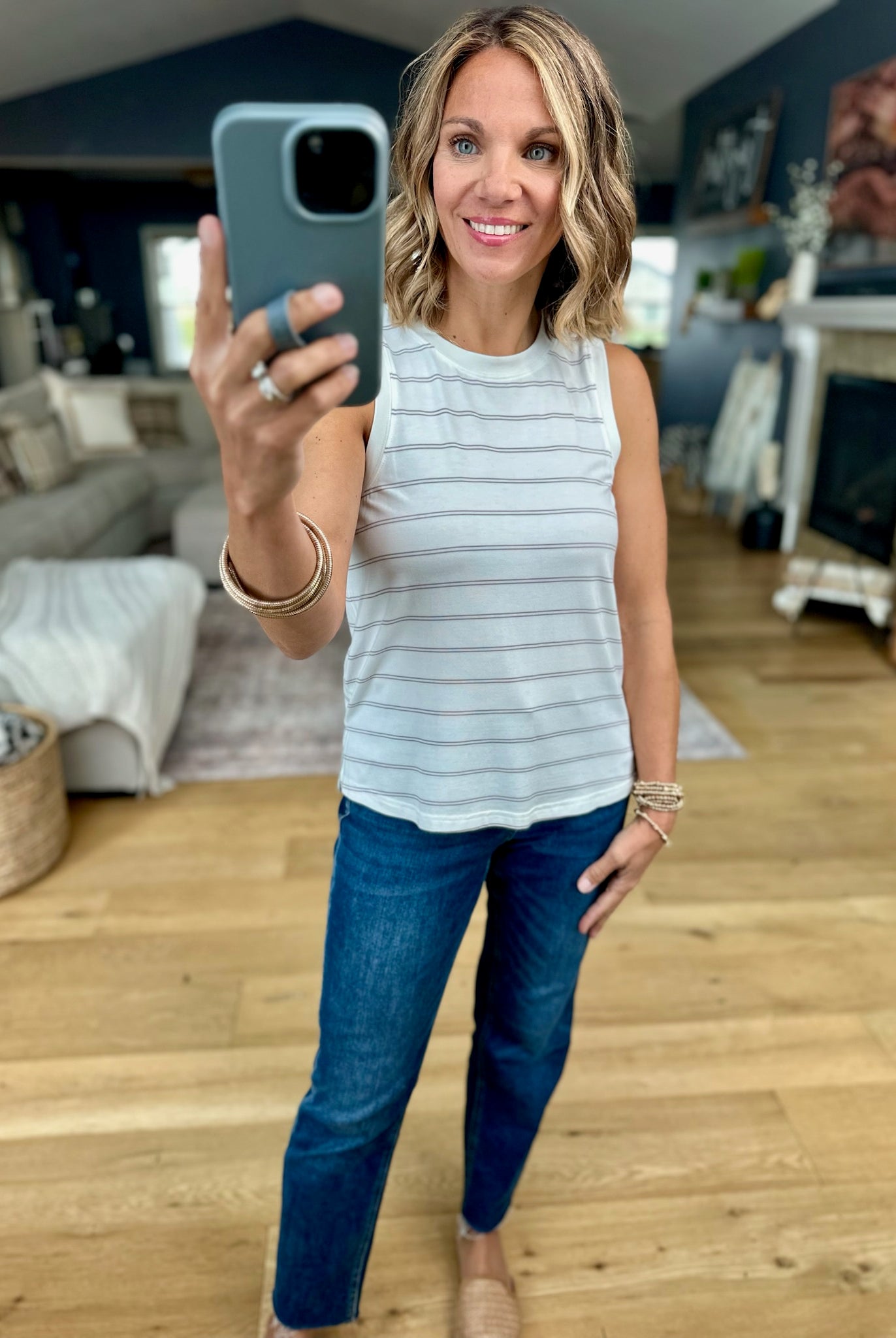 Loved & Layered Striped Tank-Thread & Supply-Anna Kaytes Boutique, Women's Fashion Boutique in Grinnell, Iowa