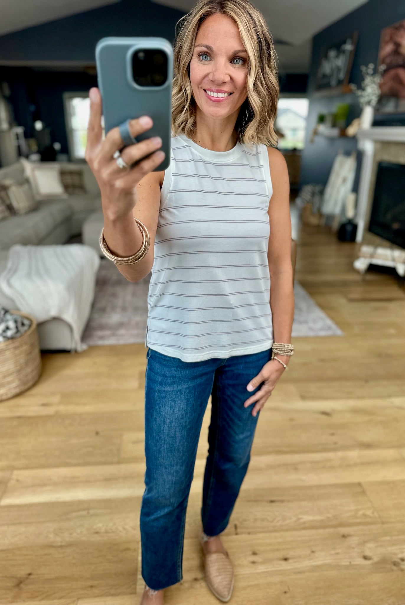 Loved & Layered Striped Tank-Thread & Supply-Anna Kaytes Boutique, Women's Fashion Boutique in Grinnell, Iowa