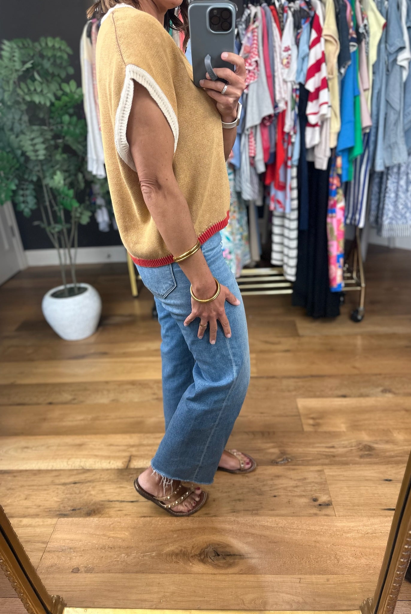 Make My Day Color Block Knit Top-Short Sleeves-Eesome-Anna Kaytes Boutique, Women's Fashion Boutique in Grinnell, Iowa