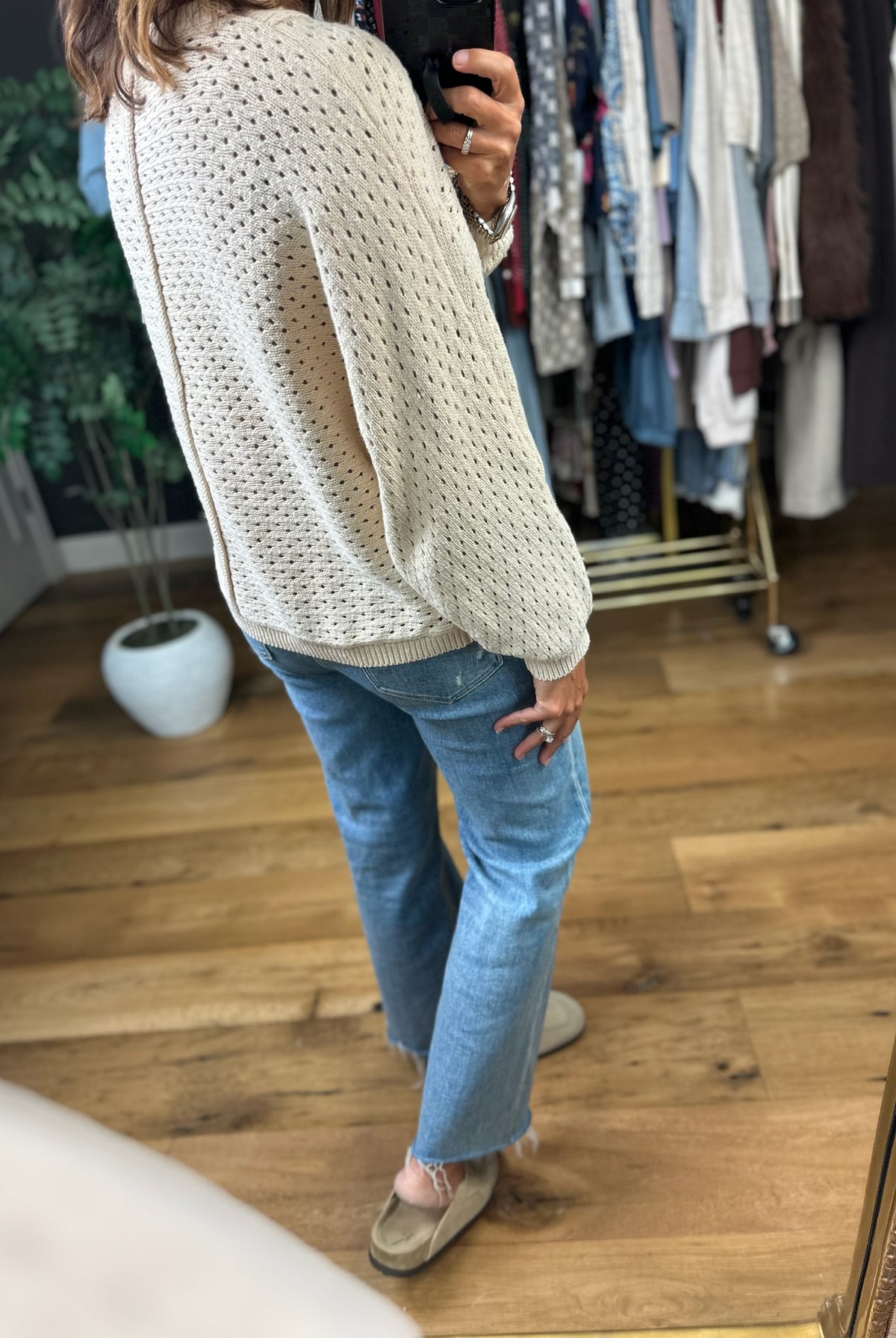 Honey I'm Home Knit Henley-Sweaters-ee:some-Anna Kaytes Boutique, Women's Fashion Boutique in Grinnell, Iowa