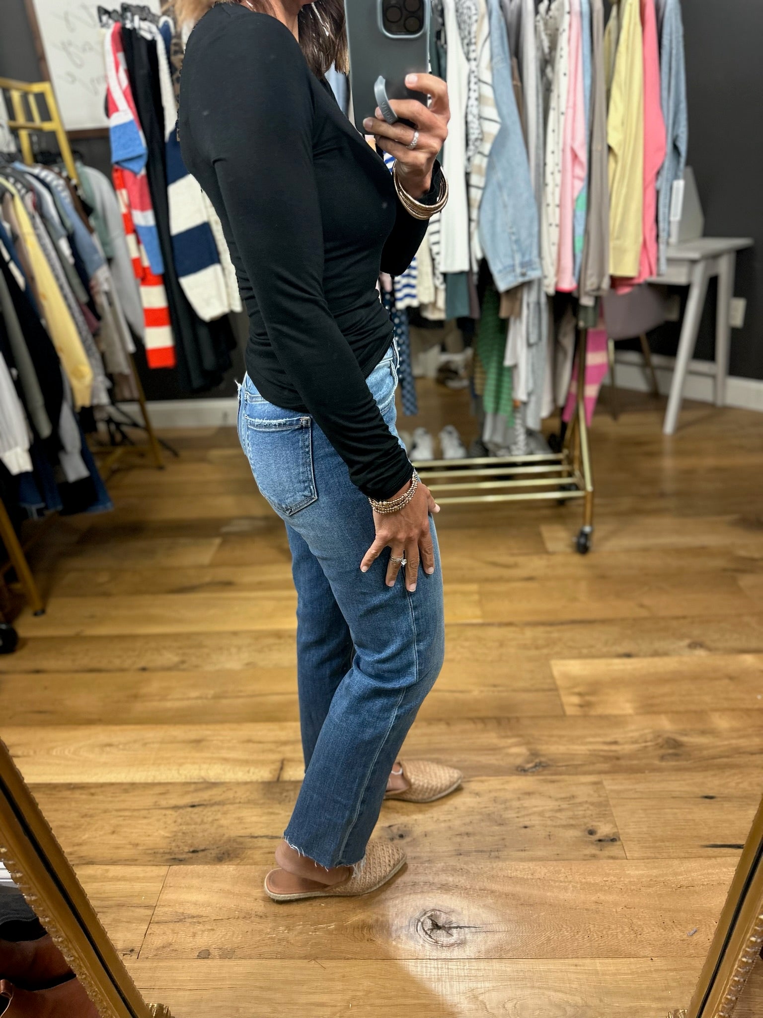 The Demi Double-Lined Long Sleeve Top-Long Sleeves-Wasabi & Mint-Anna Kaytes Boutique, Women's Fashion Boutique in Grinnell, Iowa