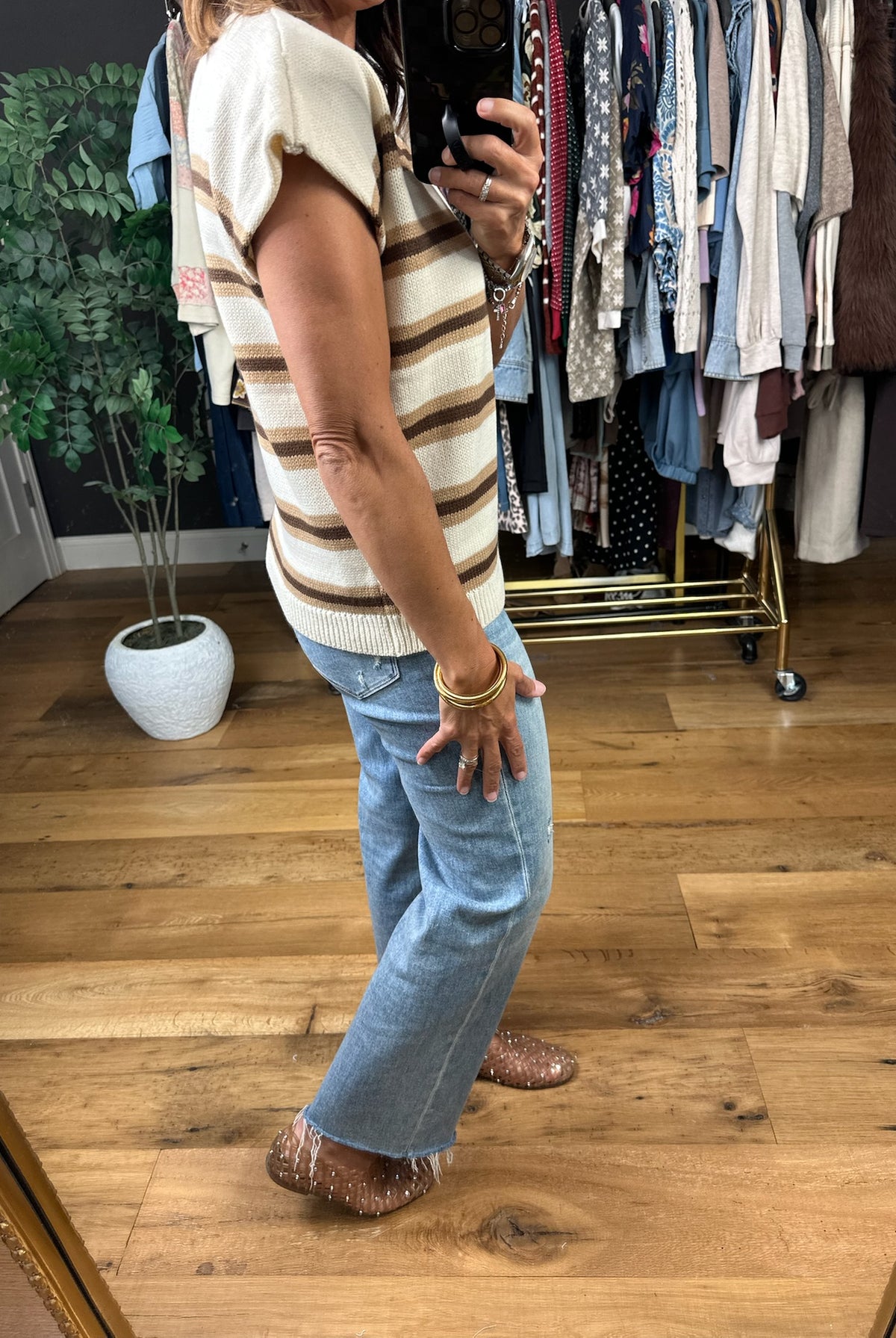 It Girl Energy Knit Top-Short Sleeves-Very J-Anna Kaytes Boutique, Women's Fashion Boutique in Grinnell, Iowa