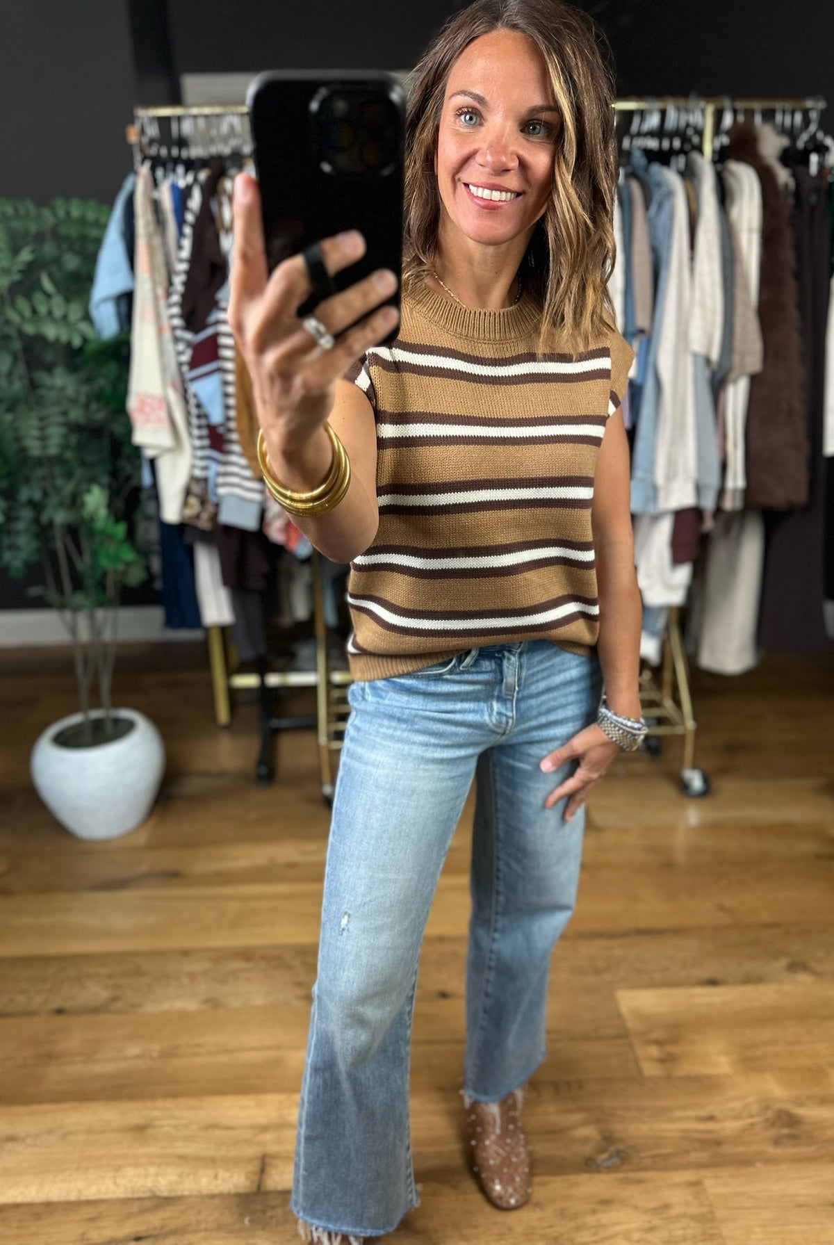 It Girl Energy Knit Top-Short Sleeves-Very J-Anna Kaytes Boutique, Women's Fashion Boutique in Grinnell, Iowa