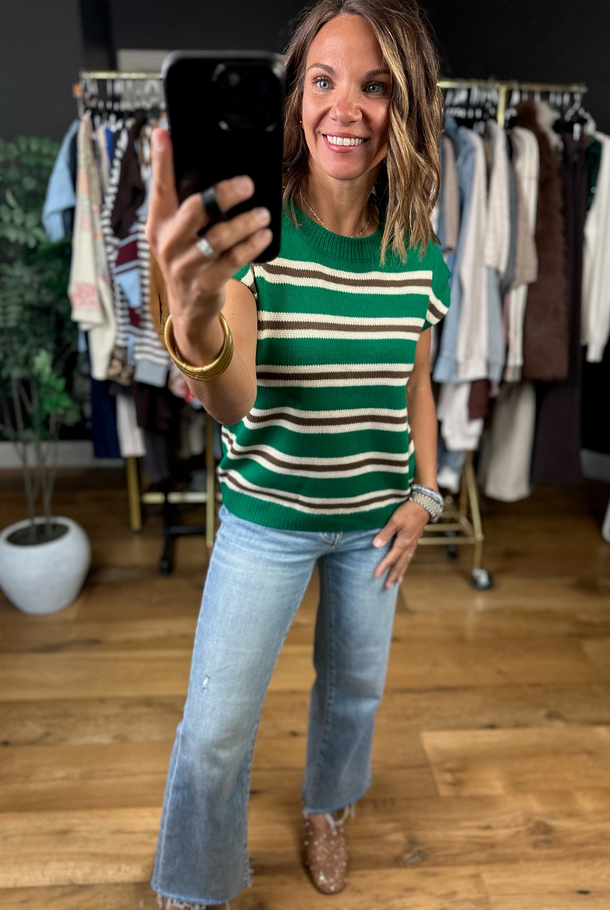 It Girl Energy Knit Top-Short Sleeves-Very J-Anna Kaytes Boutique, Women's Fashion Boutique in Grinnell, Iowa
