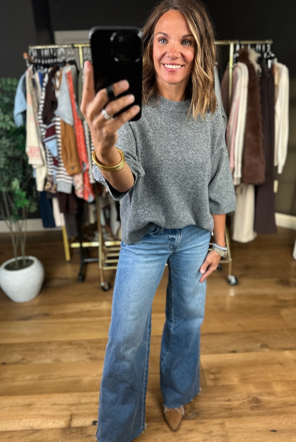 This Time Boxy Knit Sweater-Sweaters-Blu Pepper-Anna Kaytes Boutique, Women's Fashion Boutique in Grinnell, Iowa