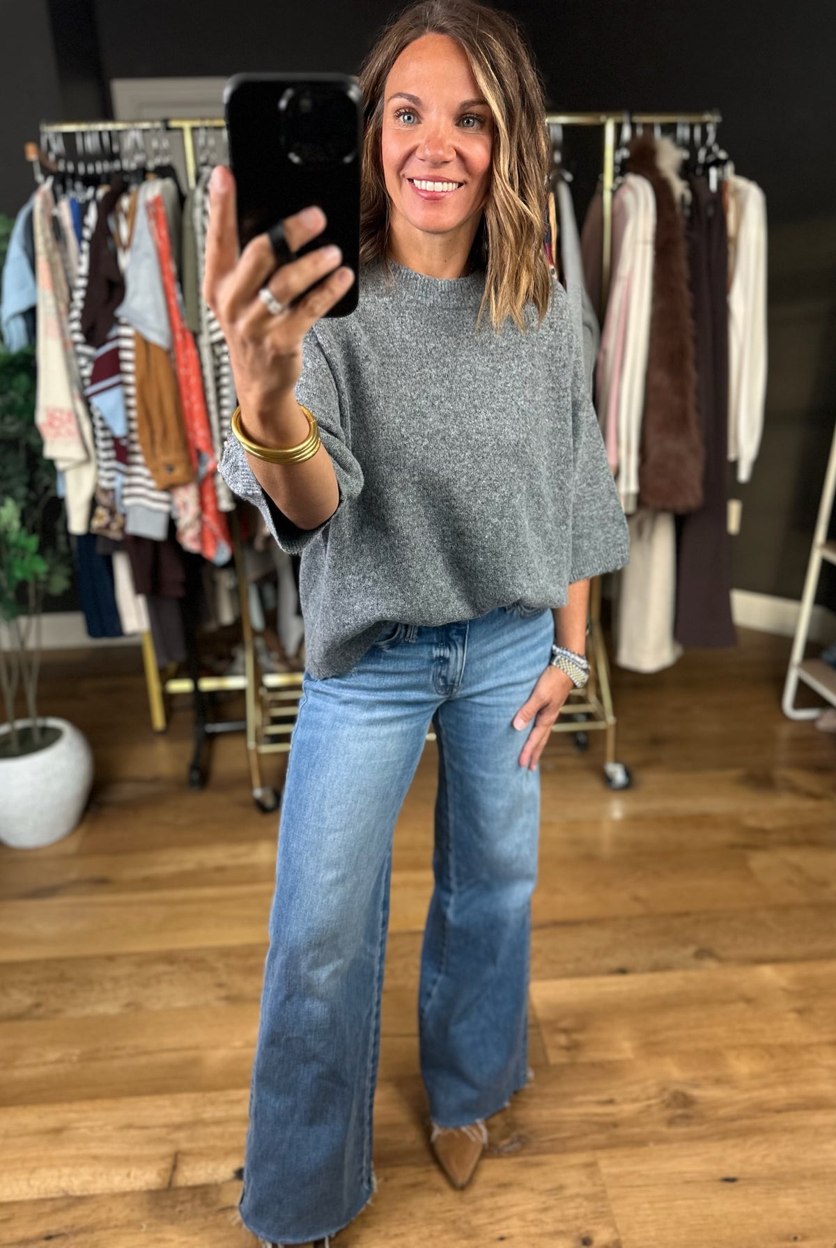 This Time Boxy Knit Sweater-Sweaters-Blu Pepper-Anna Kaytes Boutique, Women's Fashion Boutique in Grinnell, Iowa