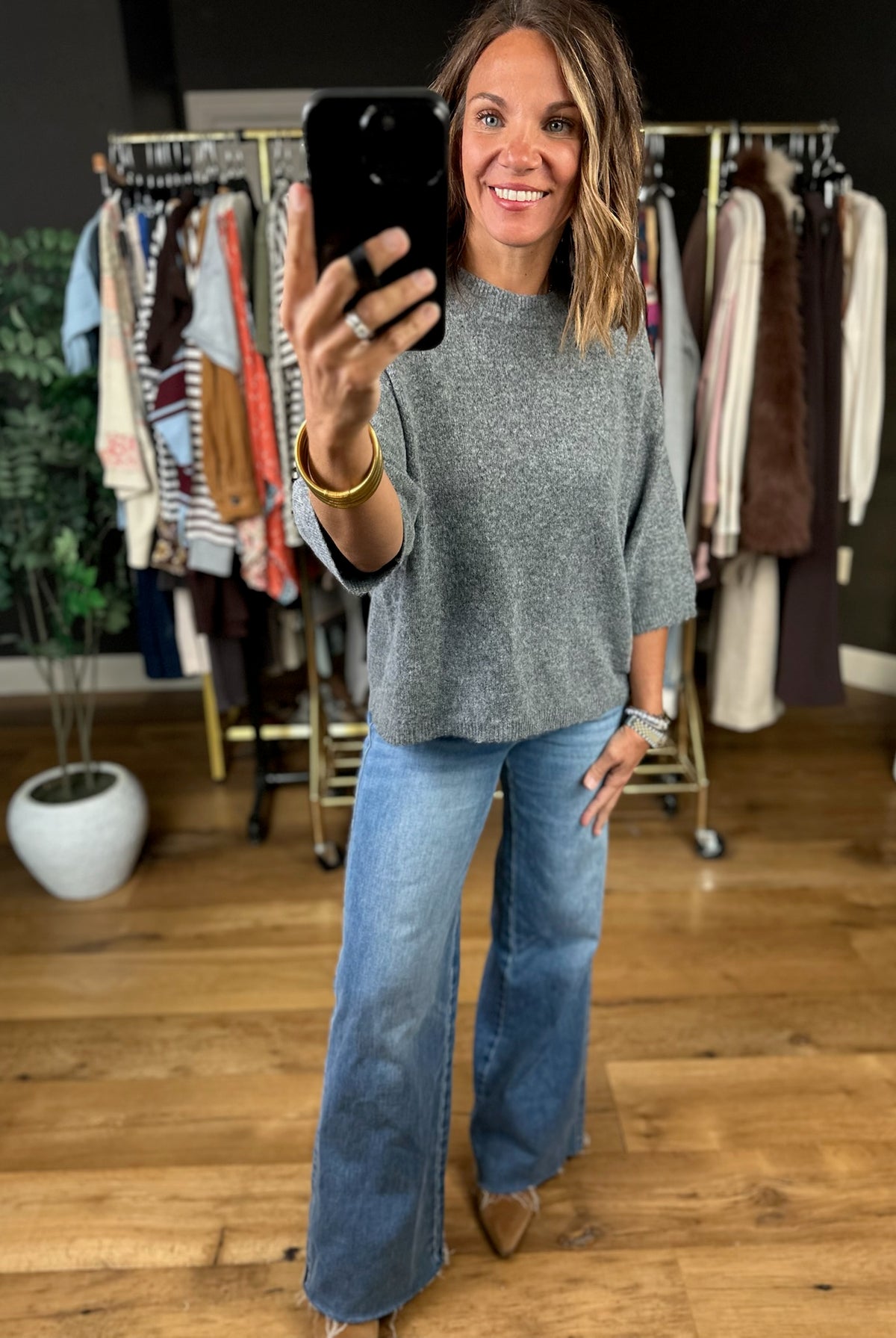 This Time Boxy Knit Sweater-Sweaters-Blu Pepper-Anna Kaytes Boutique, Women's Fashion Boutique in Grinnell, Iowa