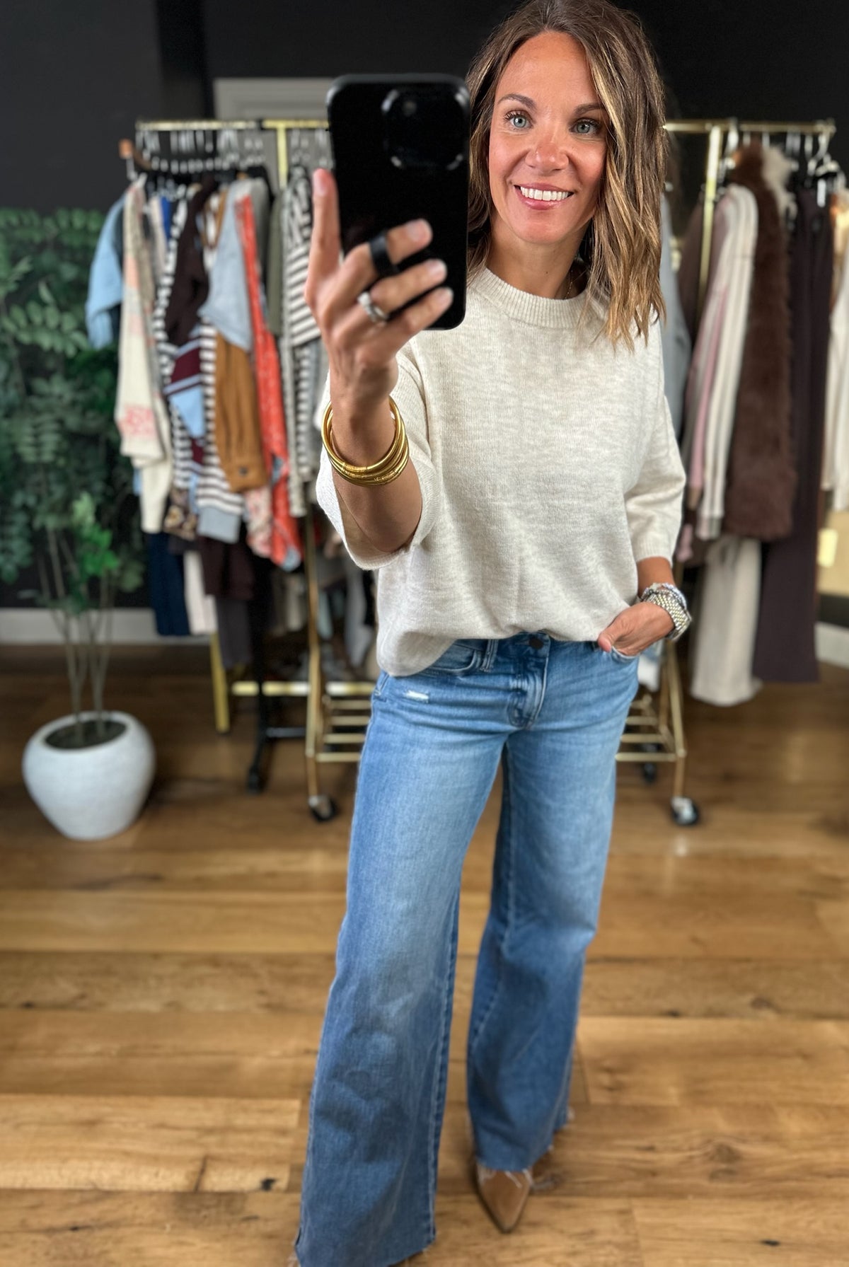This Time Boxy Knit Sweater-Sweaters-Blu Pepper-Anna Kaytes Boutique, Women's Fashion Boutique in Grinnell, Iowa