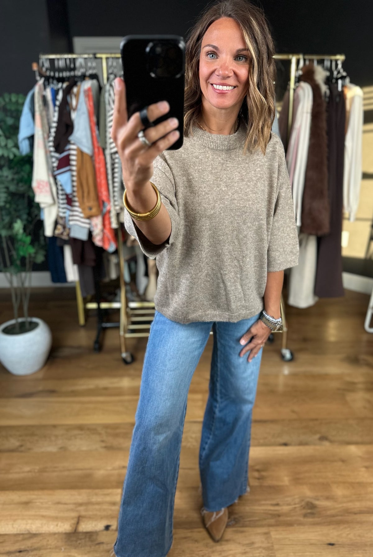 This Time Boxy Knit Sweater-Sweaters-Blu Pepper-Anna Kaytes Boutique, Women's Fashion Boutique in Grinnell, Iowa